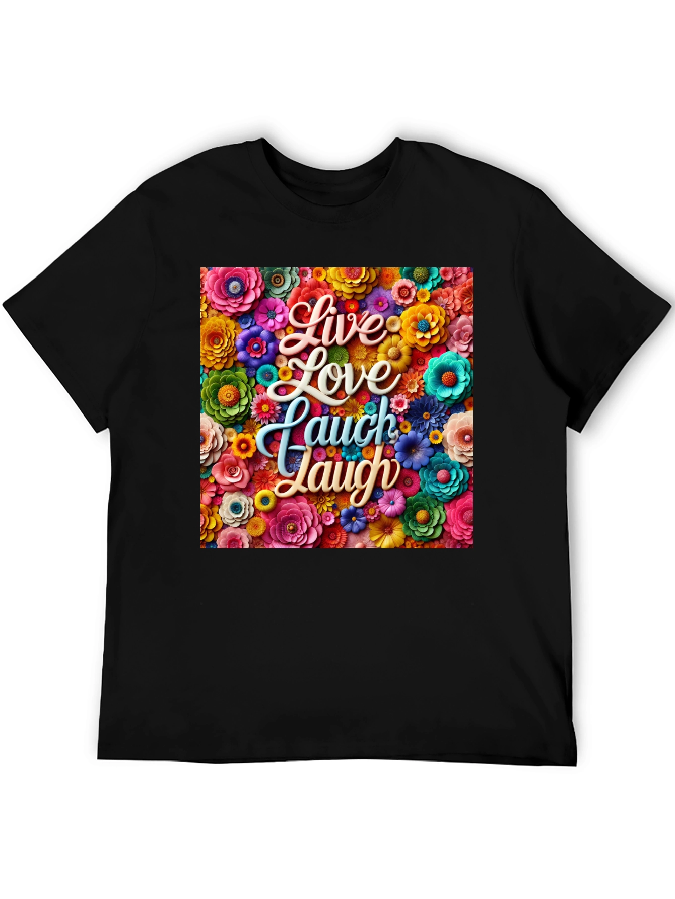 Floral Live Love Laugh Graphic T-Shirt
