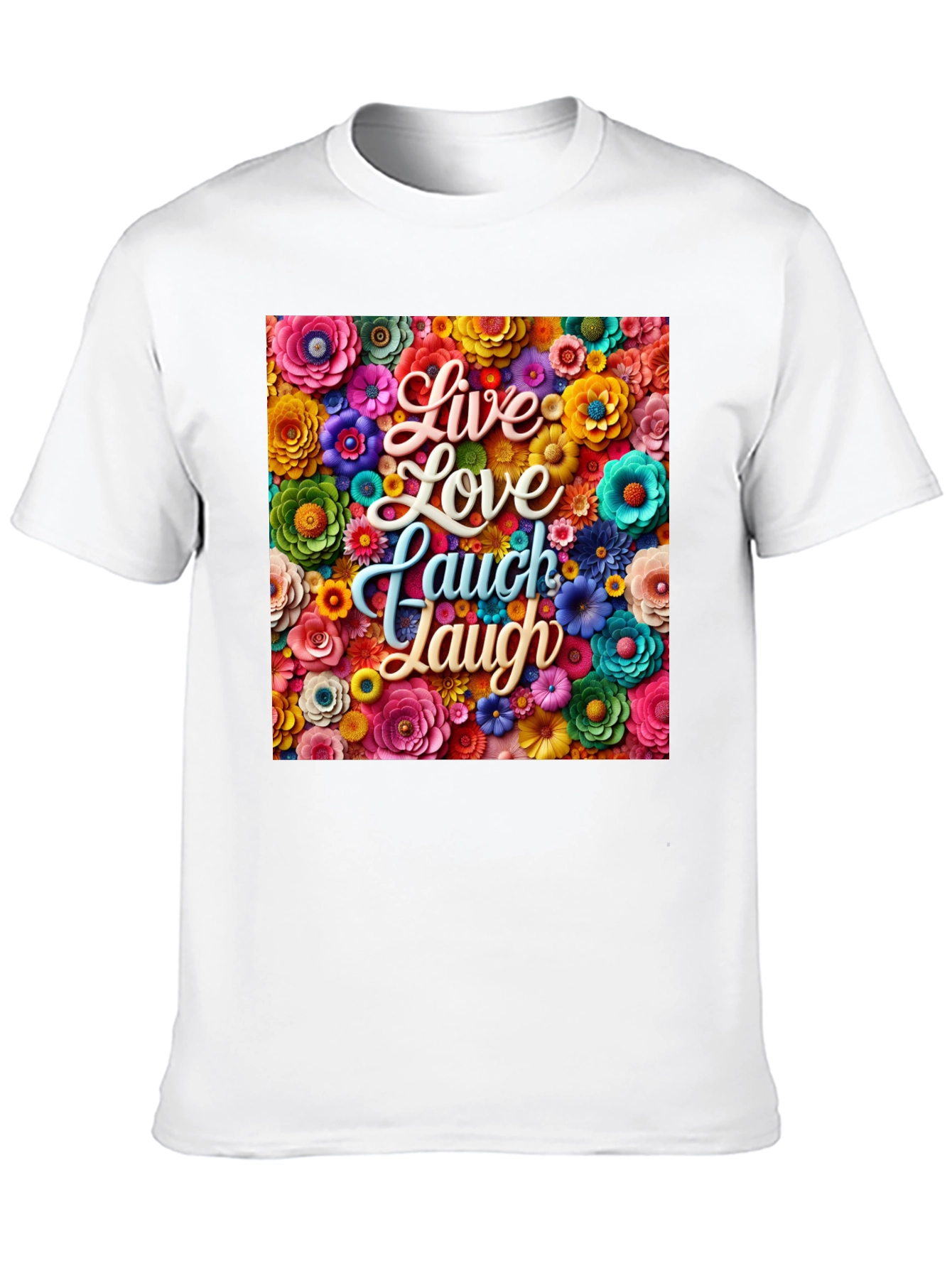 Floral Live Love Laugh Graphic T-Shirt