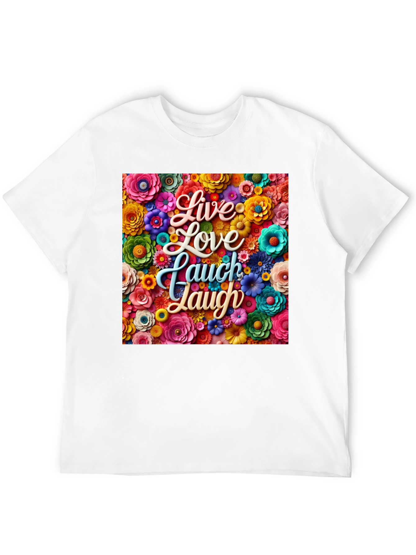 Floral Live Love Laugh Graphic T-Shirt