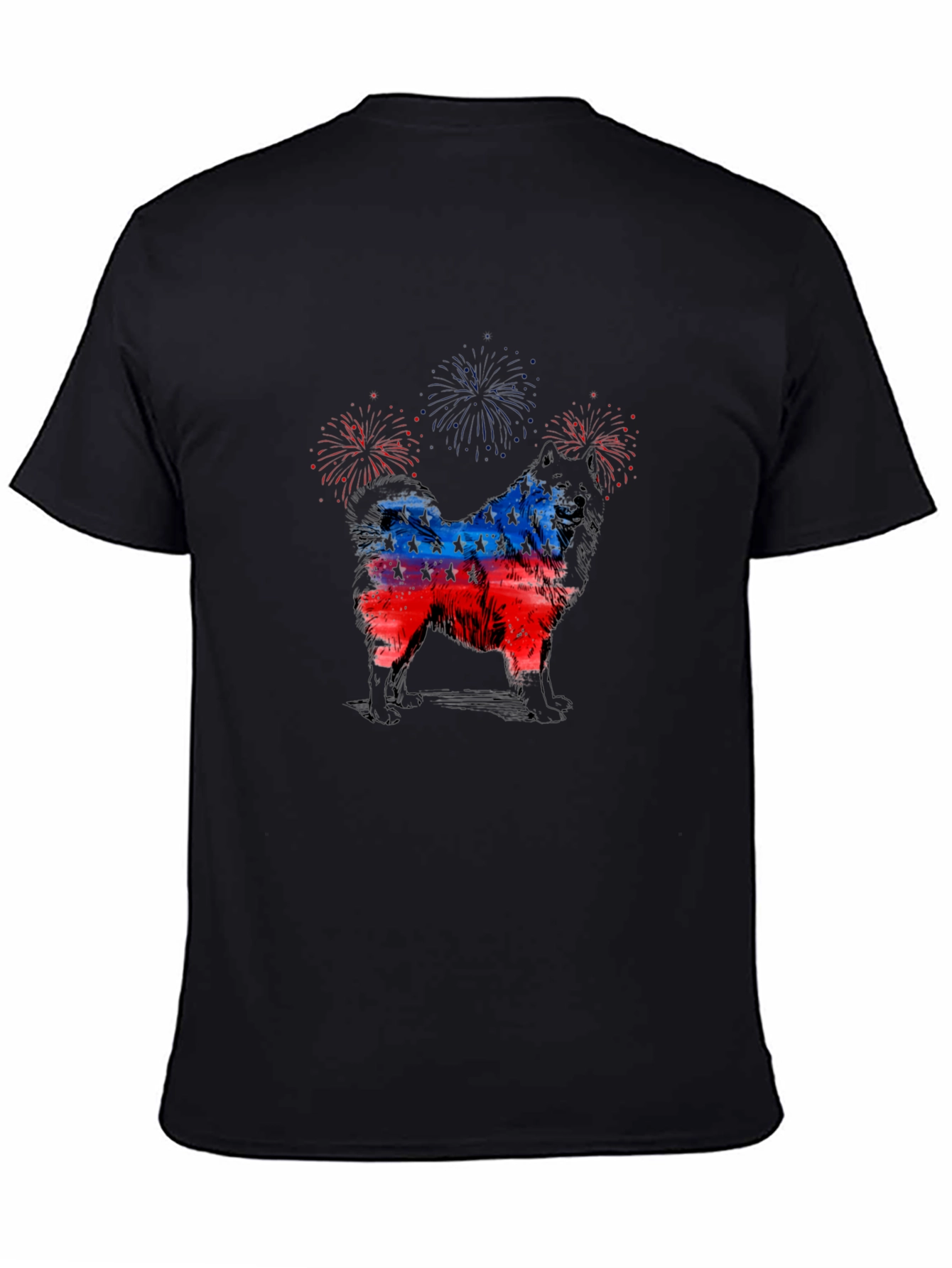 Patriotic Dog Fireworks T-Shirt