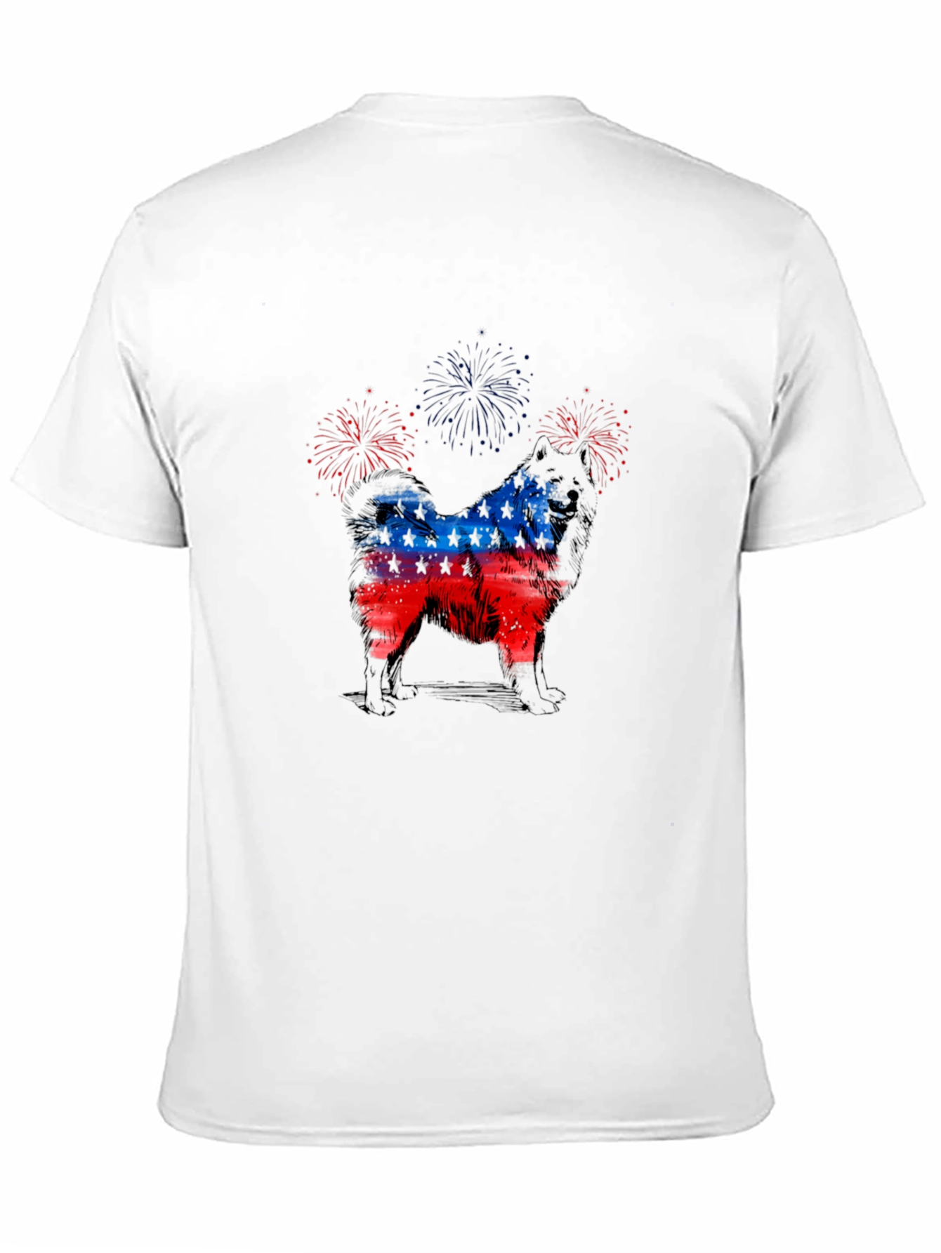 Patriotic Dog Fireworks T-Shirt