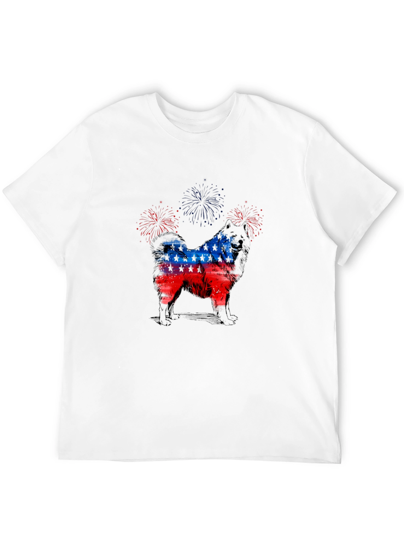 Patriotic Dog Fireworks T-Shirt