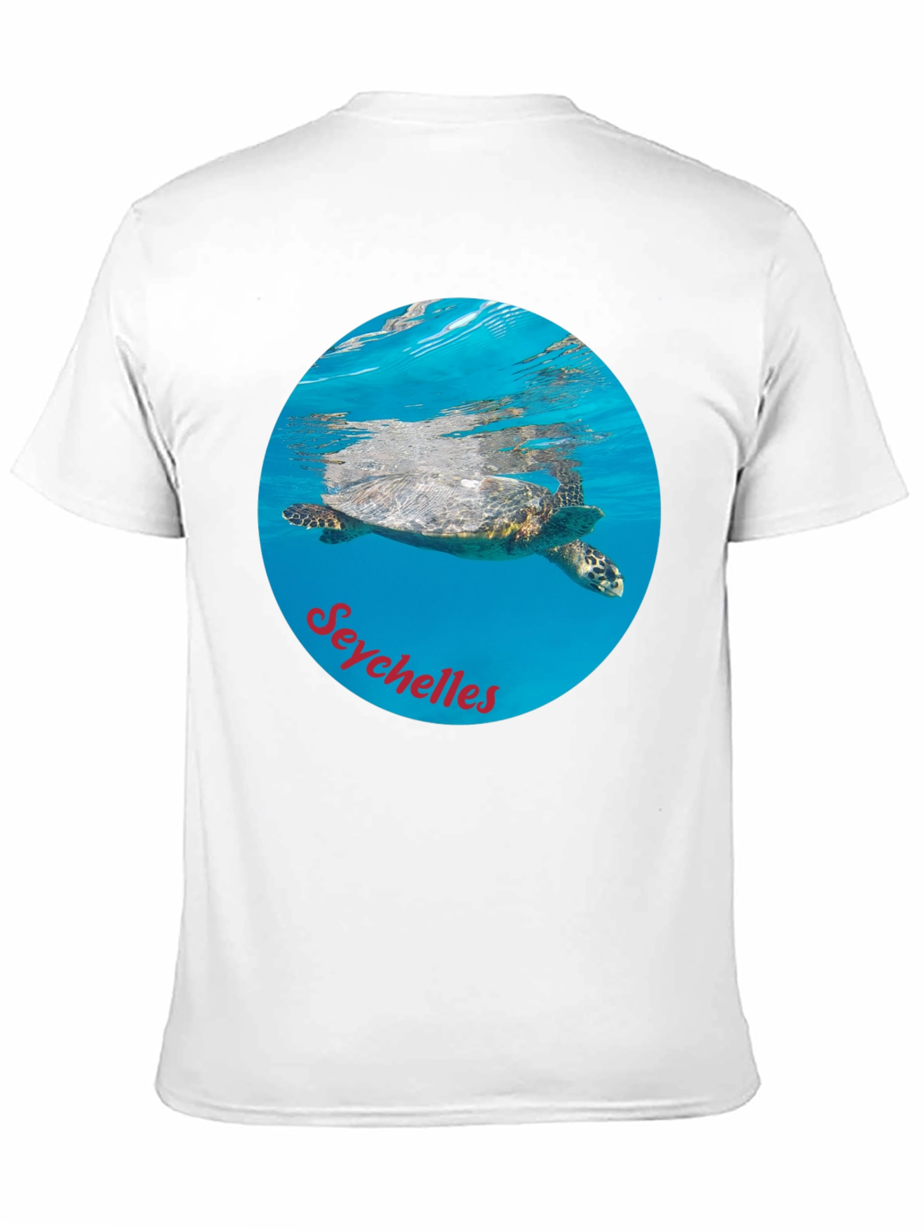 Seychelles Sea Turtle Black T-Shirt
