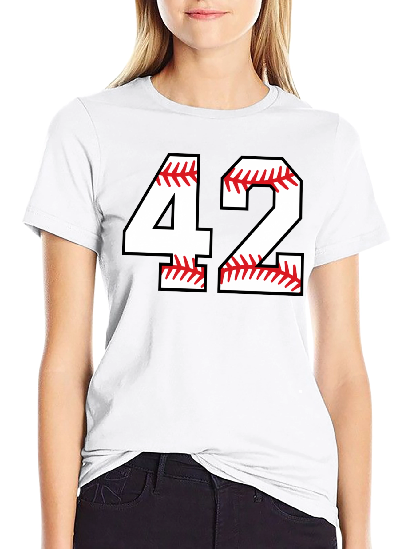 Baseball 42 T-Shirt Black Graphic Tee