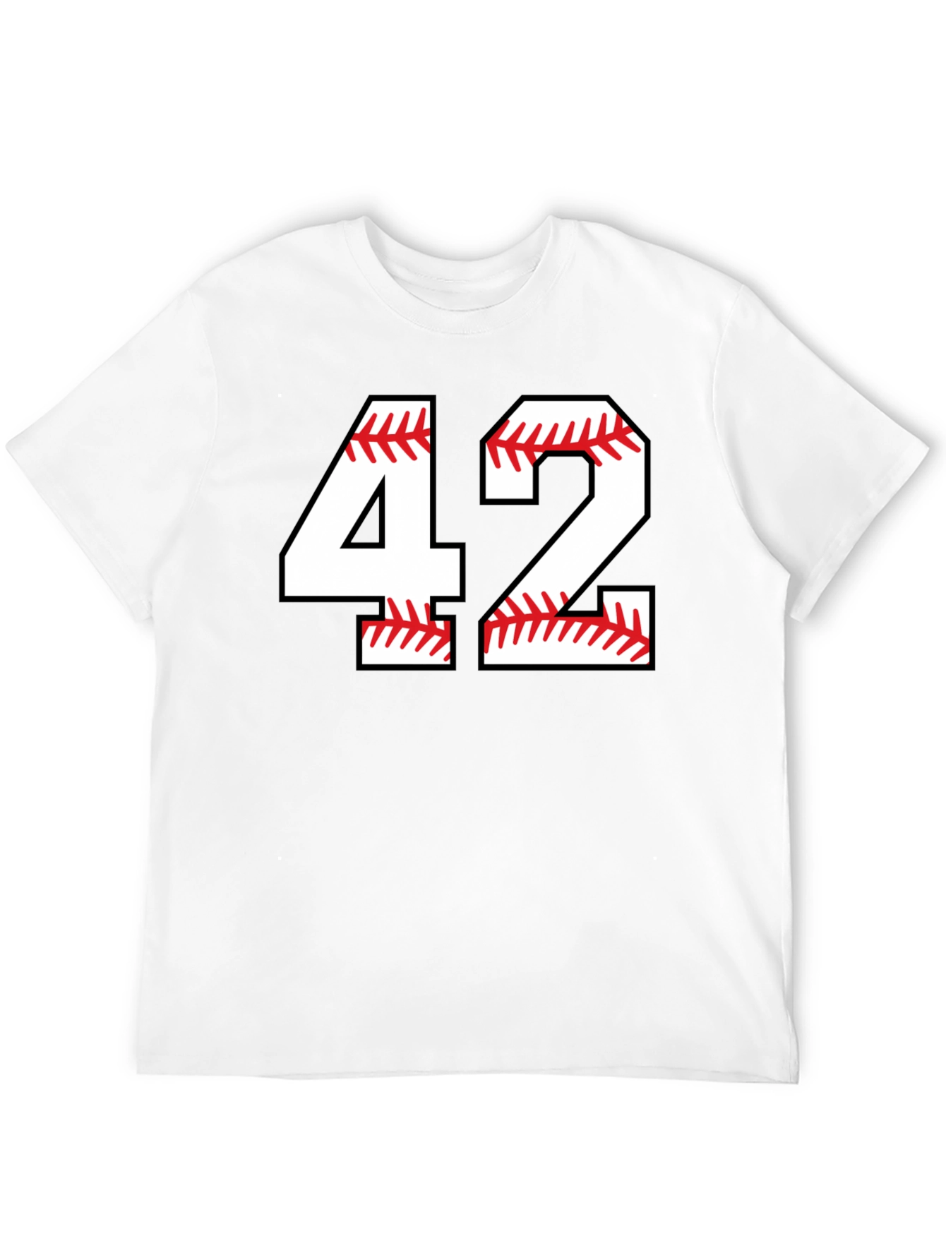 Baseball 42 T-Shirt Black Graphic Tee