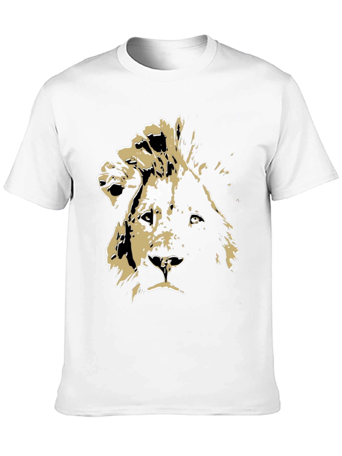 Lion Graphic Tee - Bold Animal Print Shirt