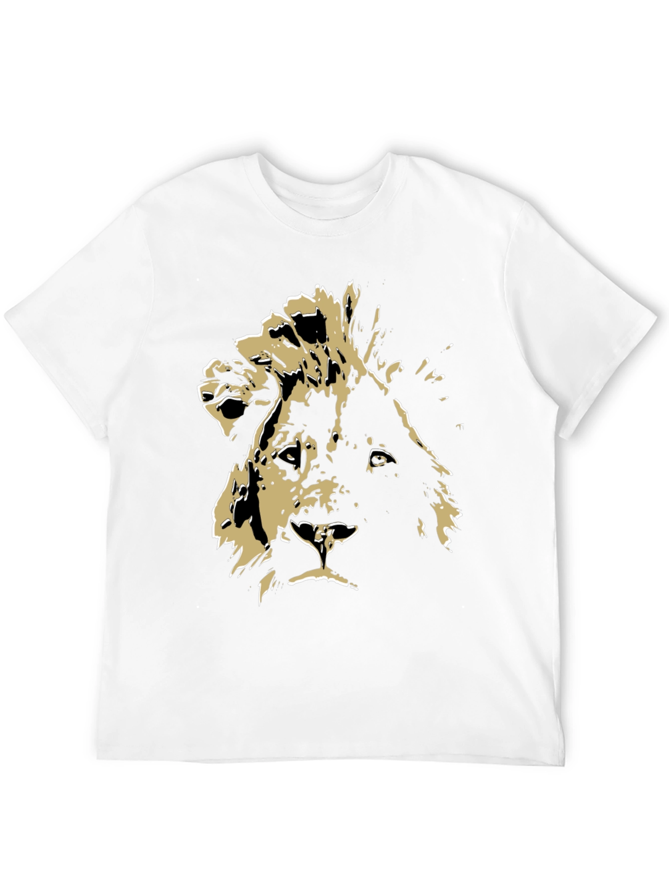 Lion Graphic Tee - Bold Animal Print Shirt