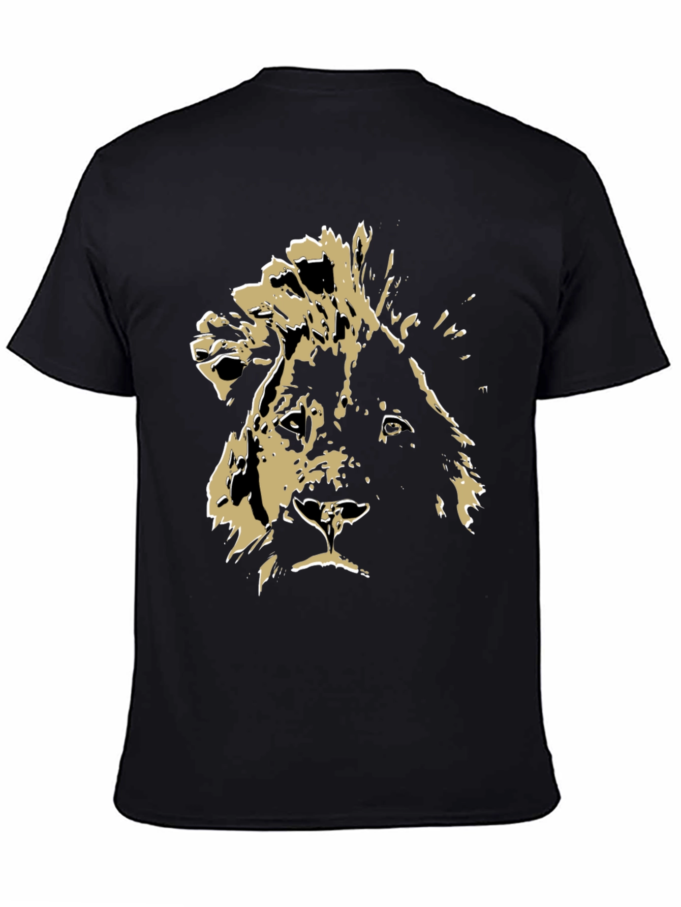 Lion Graphic Tee - Bold Animal Print Shirt