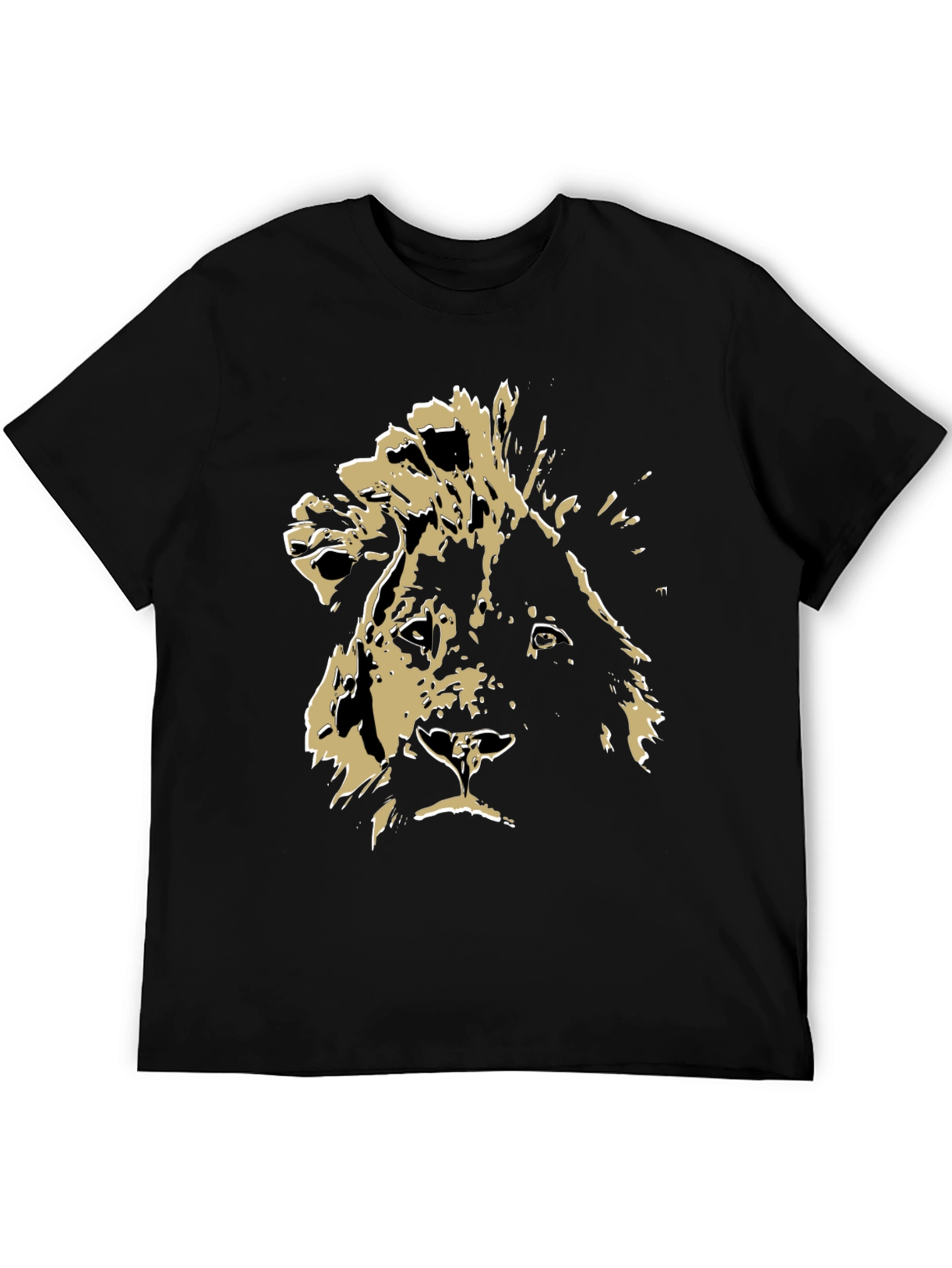 Lion Graphic Tee - Bold Animal Print Shirt