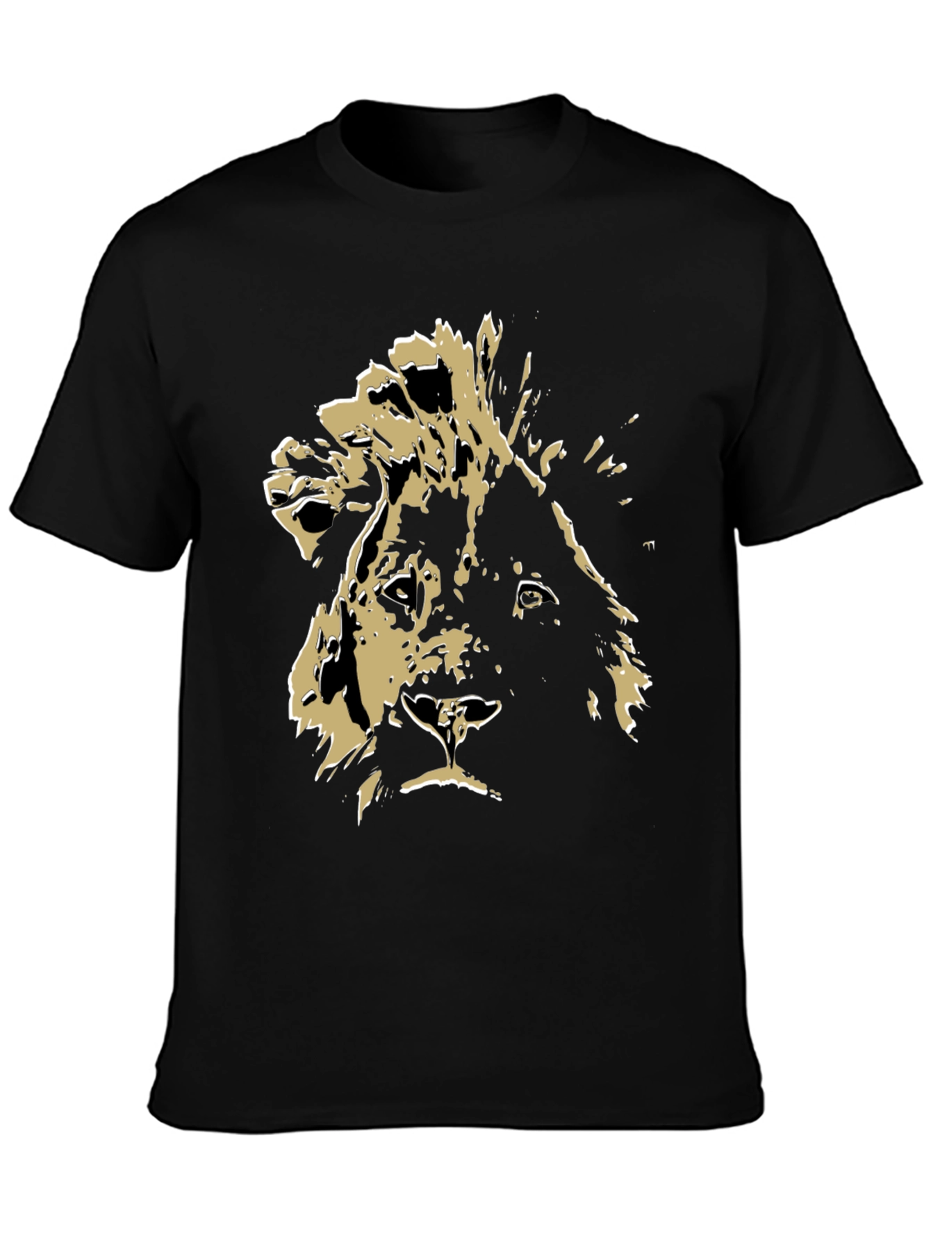 Lion Graphic Tee - Bold Animal Print Shirt