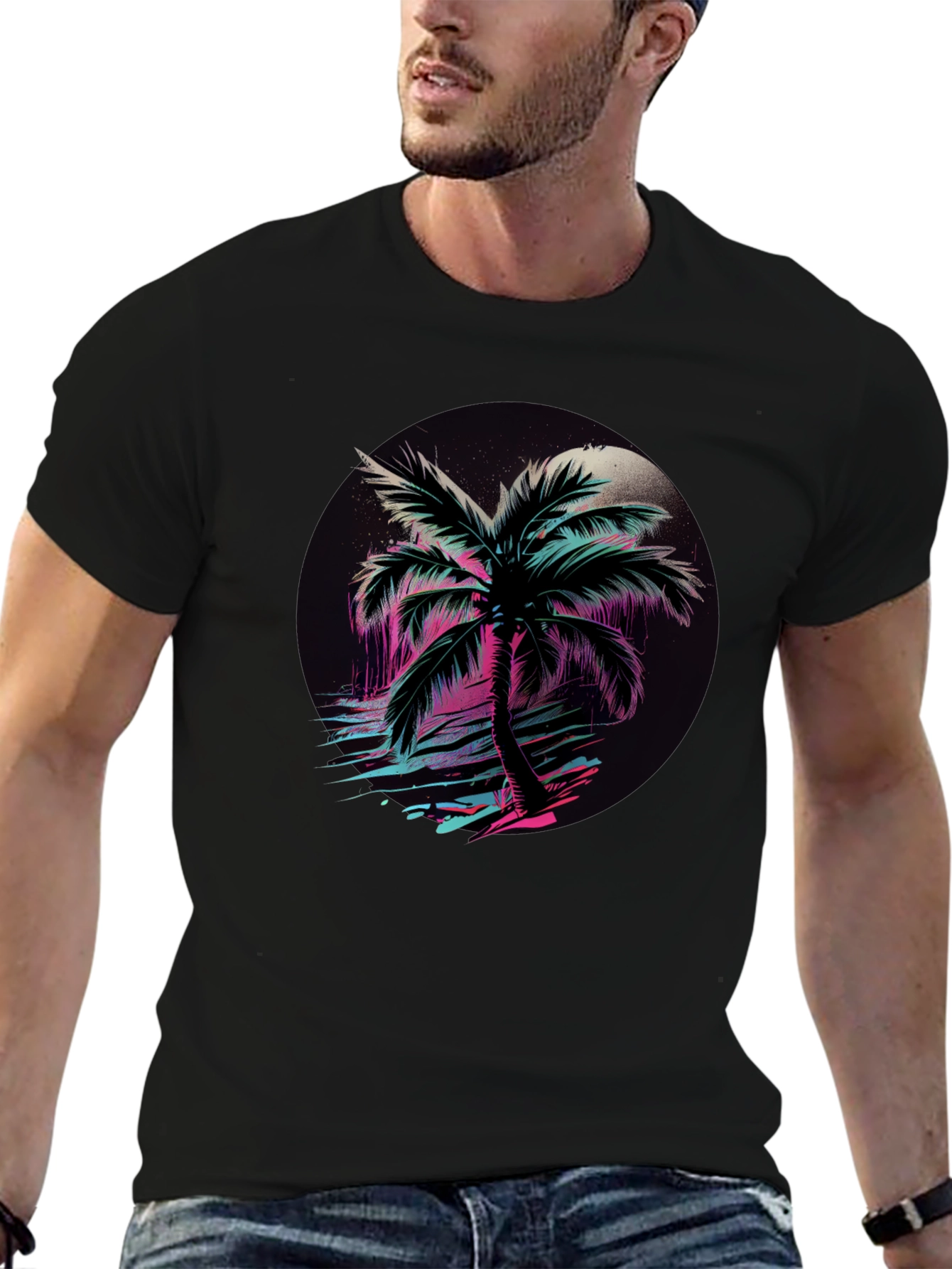 Retro Palm Tree Graphic Tee
