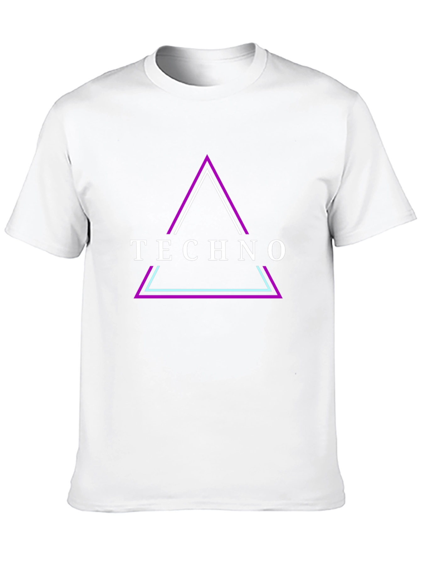 Techno Triangle Graphic Tee - Stylish Black T-Shirt