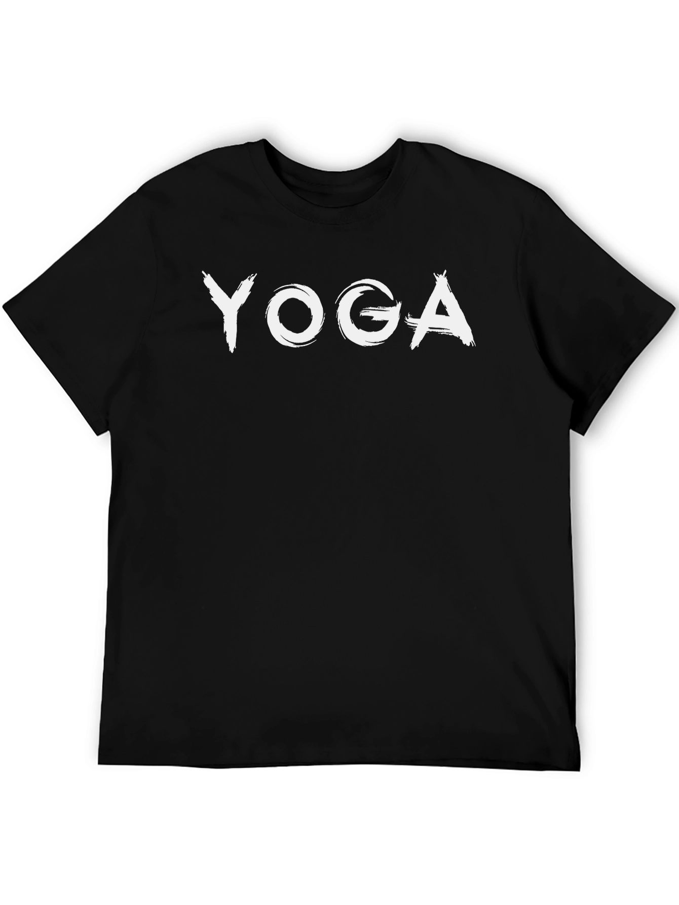 Mens Black Yoga Graphic Tee - Stylish Comfort