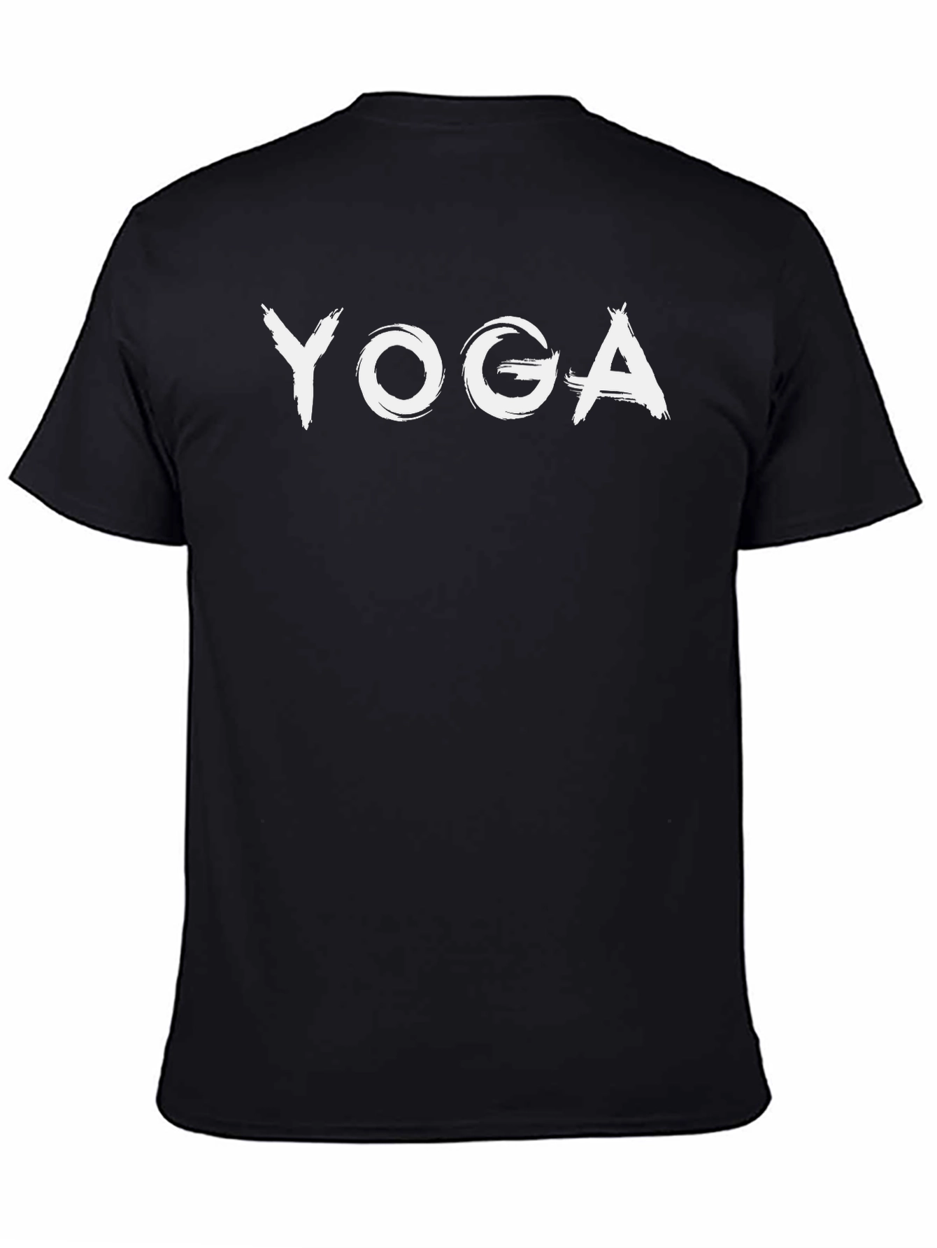 Mens Black Yoga Graphic Tee - Stylish Comfort