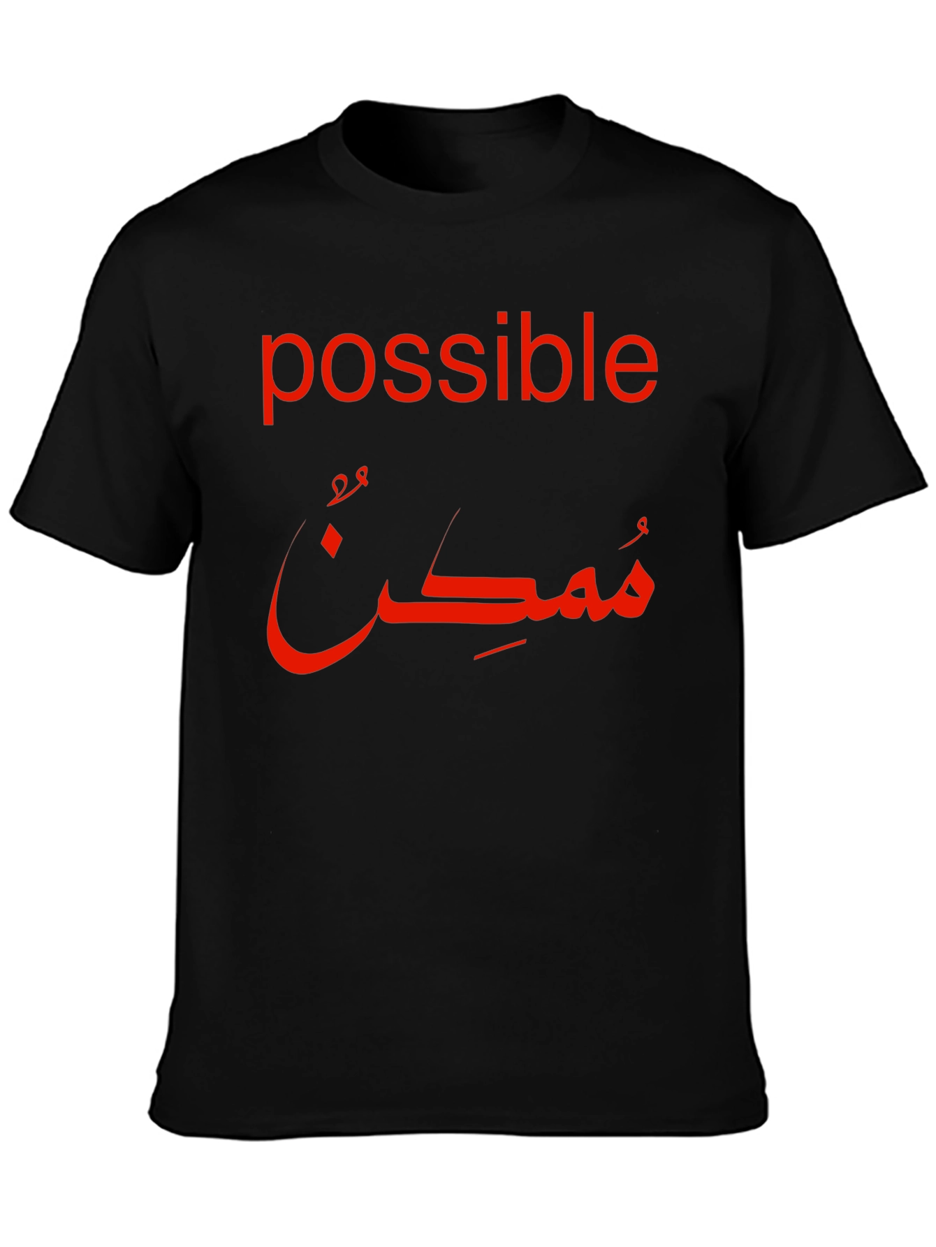 Possible Arabic Calligraphy Black T-Shirt