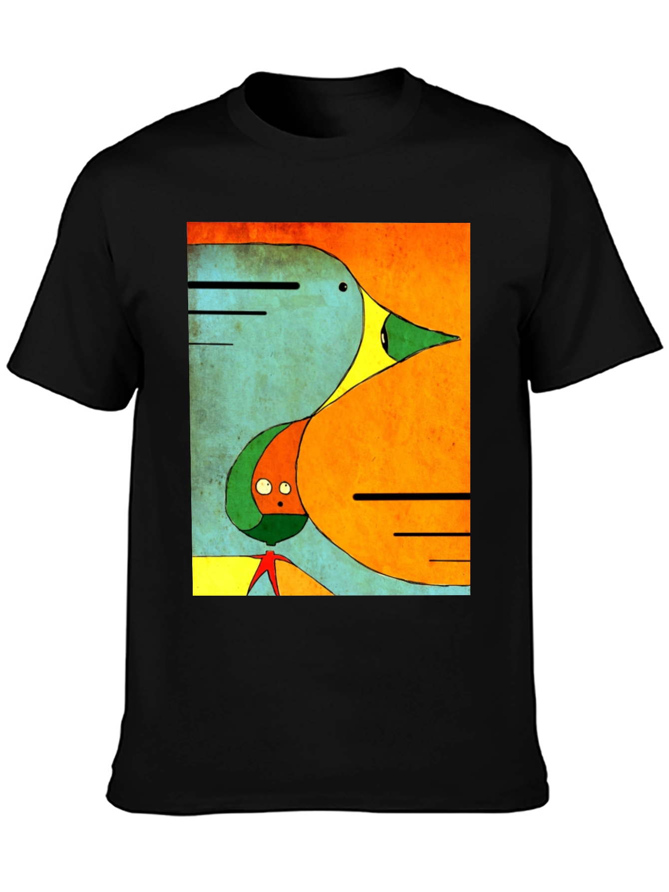 Abstract Art T-Shirt - Modern Bird Design