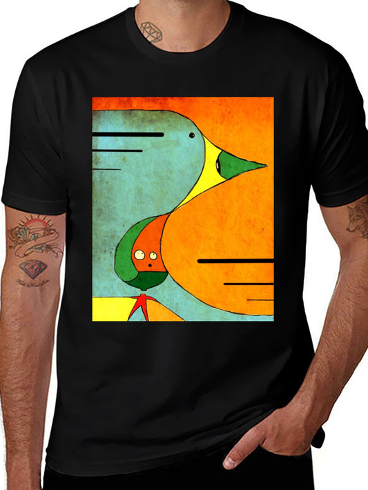 Abstract Art T-Shirt - Modern Bird Design