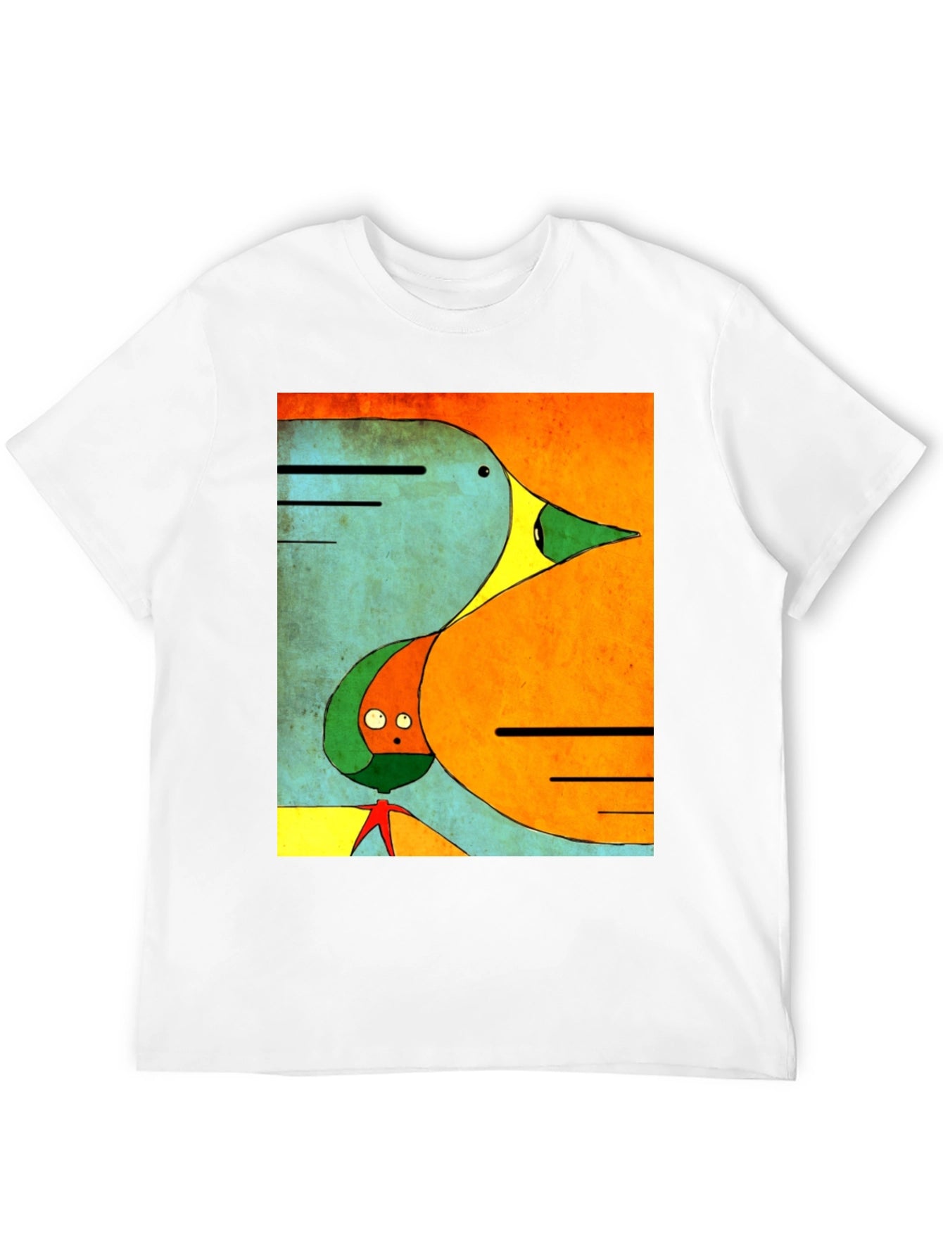 Abstract Art T-Shirt - Modern Bird Design