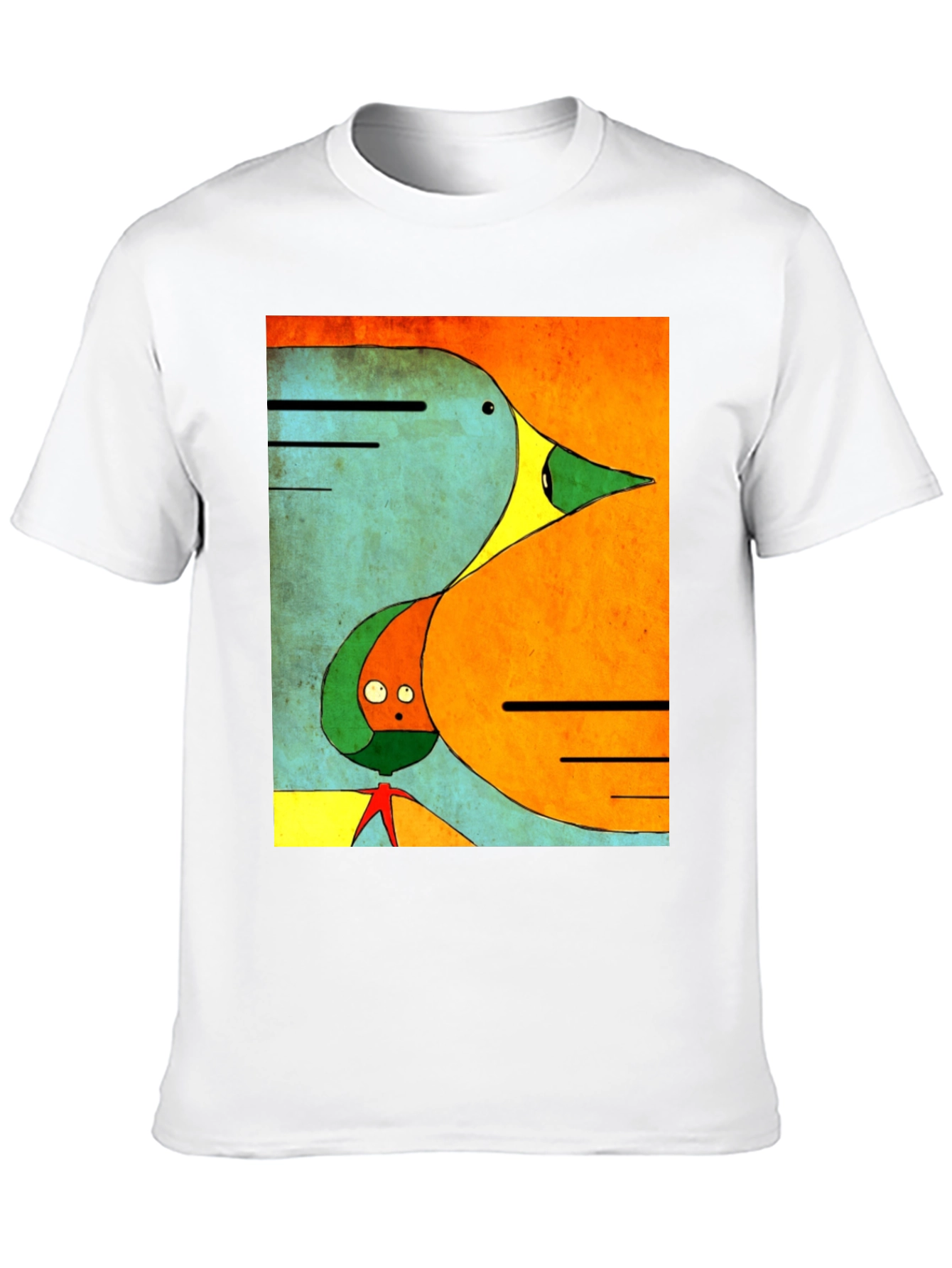 Abstract Art T-Shirt - Modern Bird Design