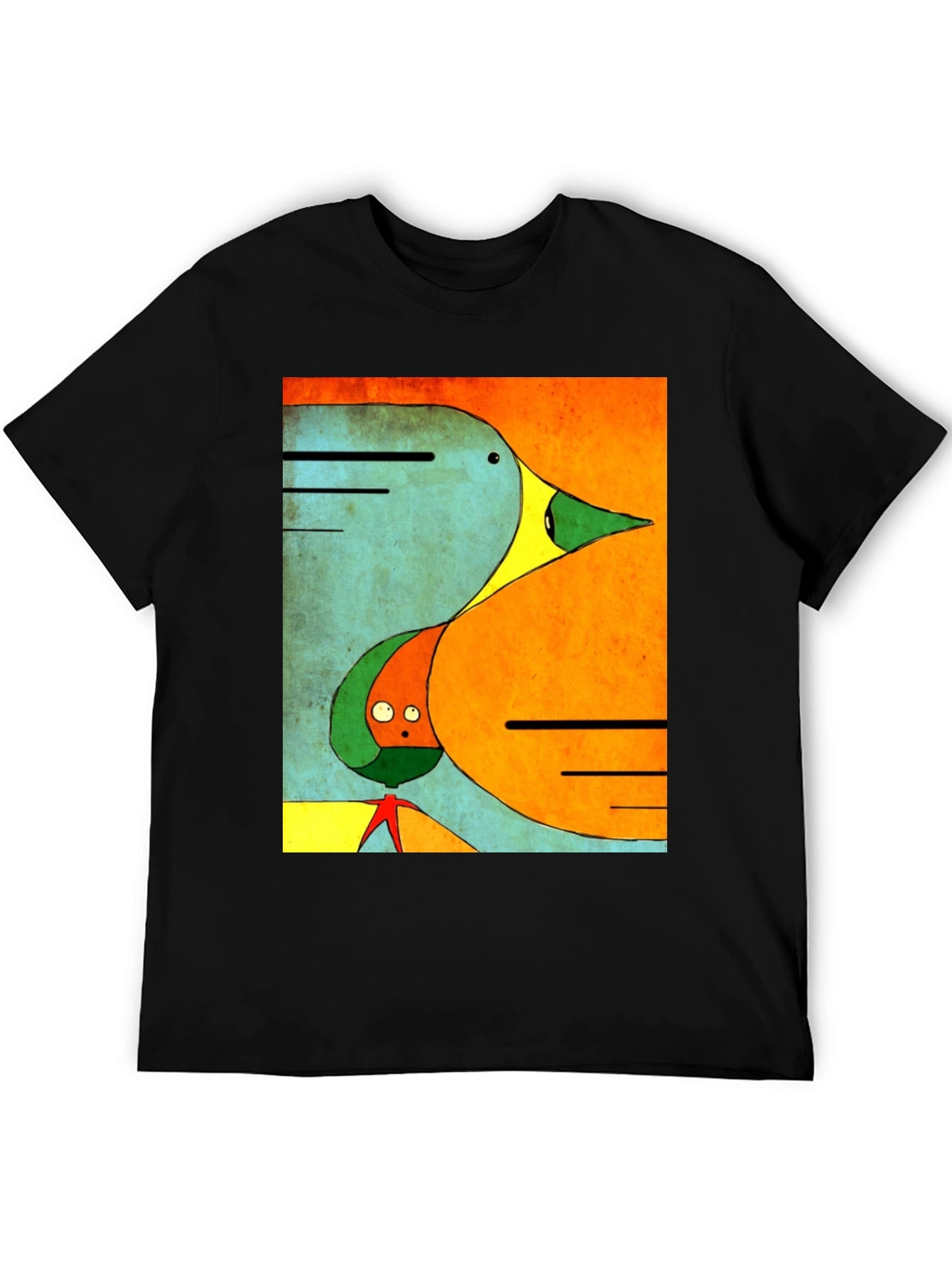 Abstract Art T-Shirt - Modern Bird Design