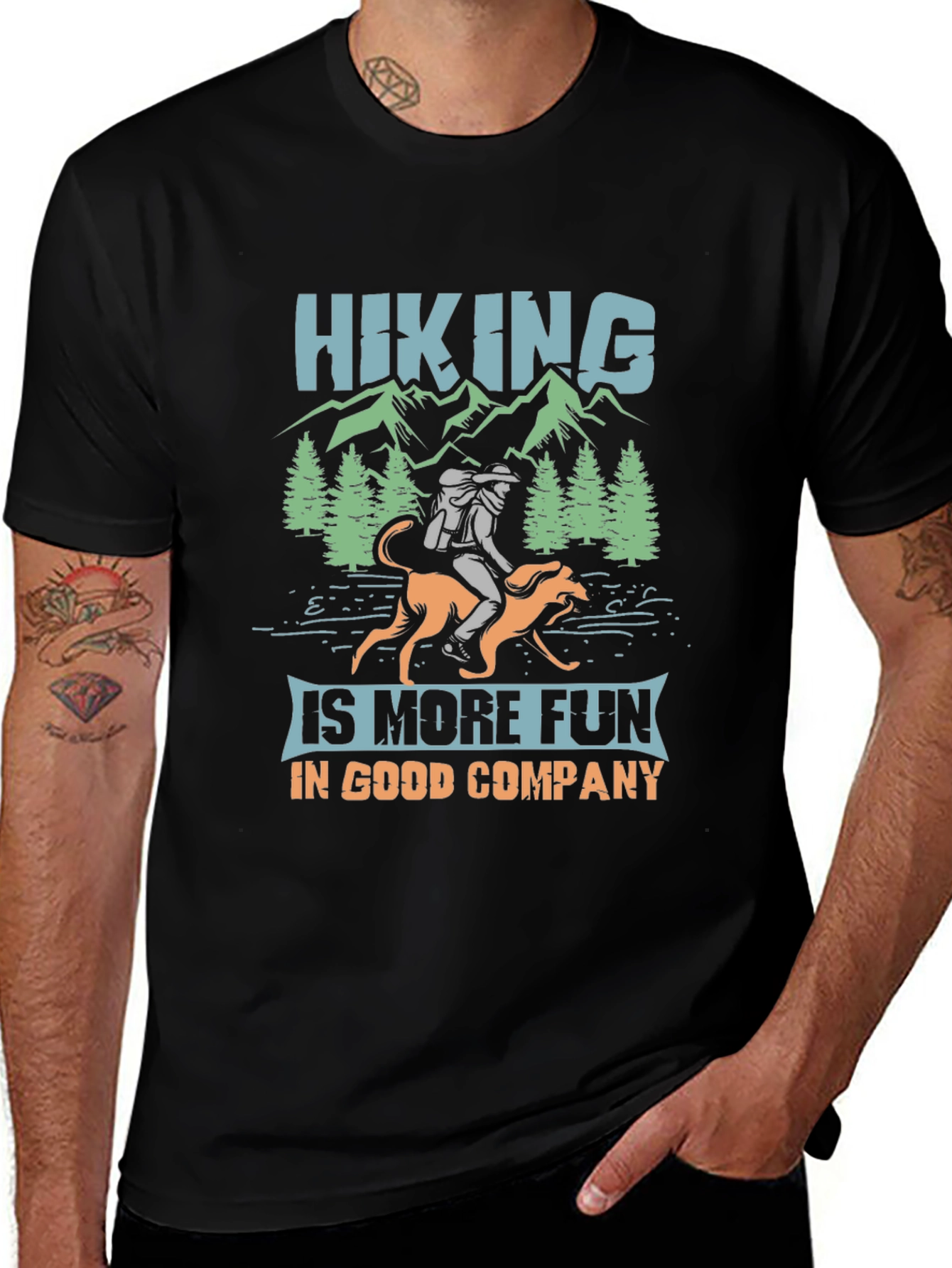 Hiking with Dog T-Shirt - Good Company Adventure Tee