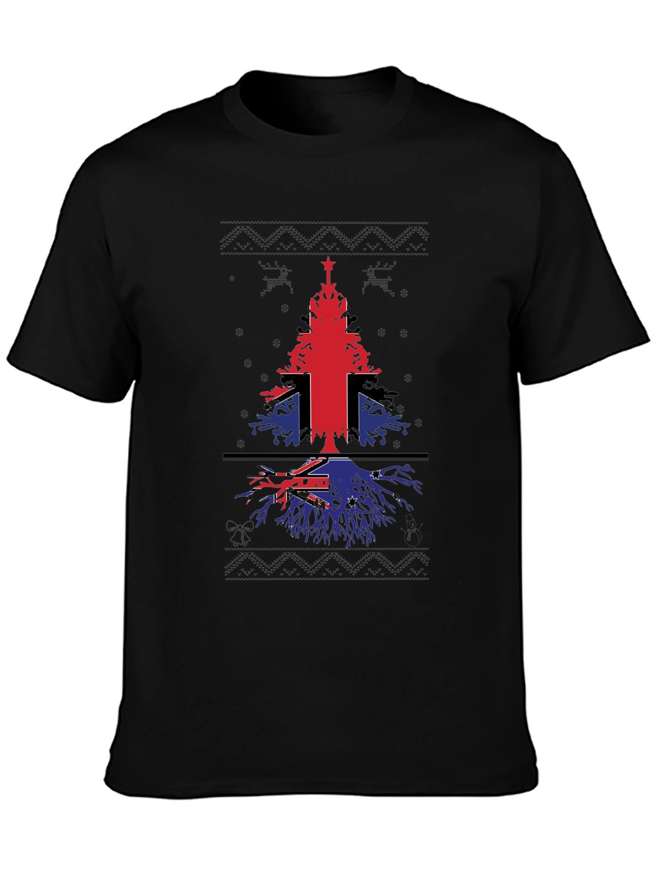 Christmas Tree Flag Graphic T-Shirt