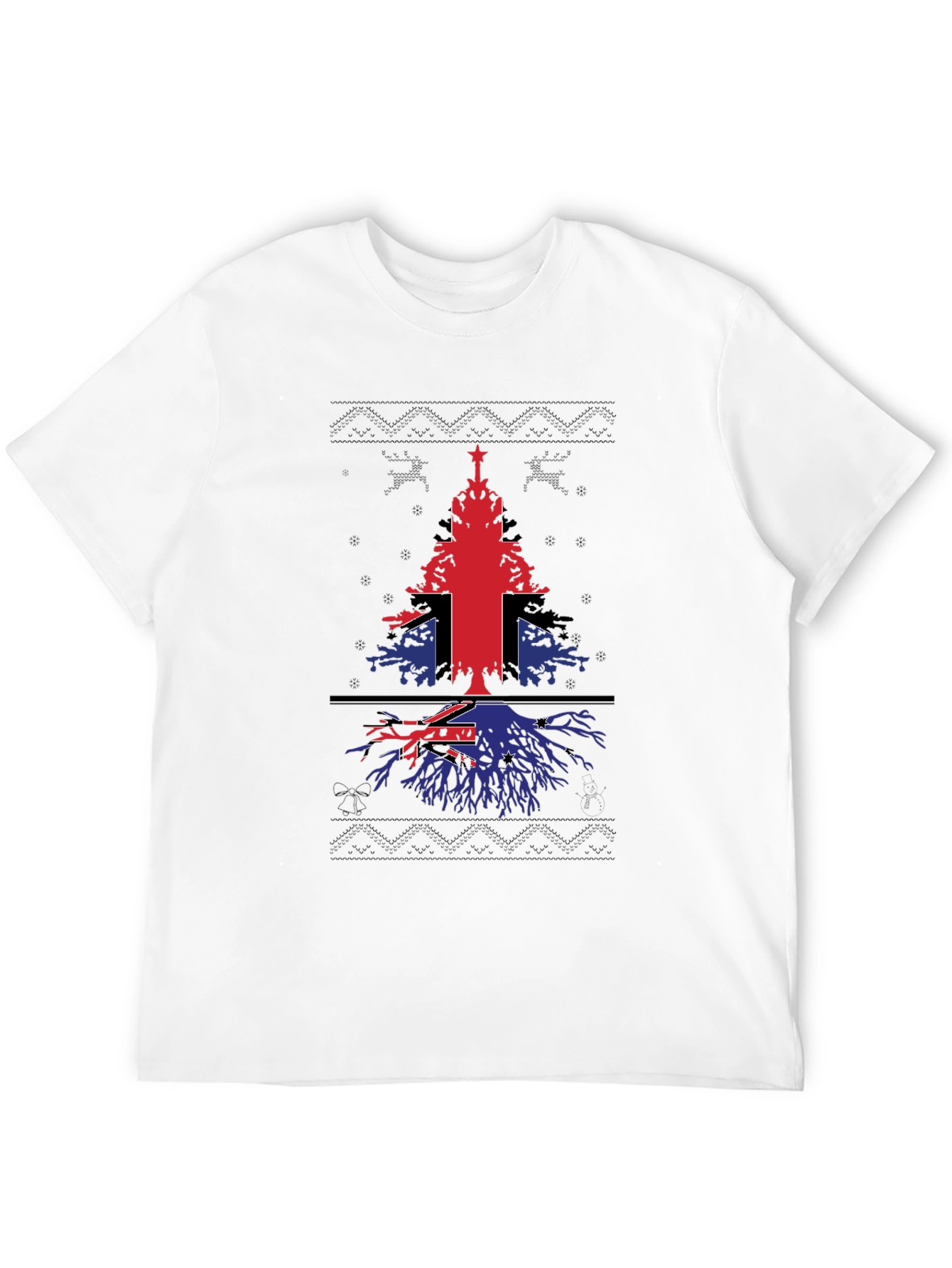 Christmas Tree Flag Graphic T-Shirt