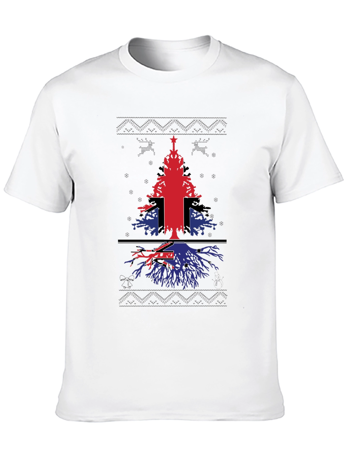Christmas Tree Flag Graphic T-Shirt