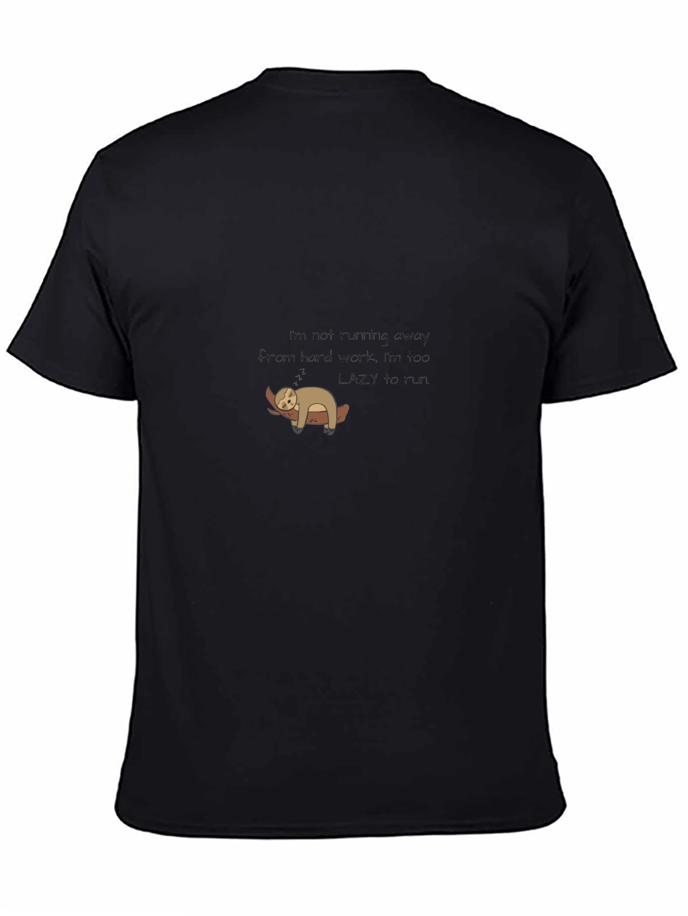 Lazy Sloth Graphic Tee - Too Lazy to Run