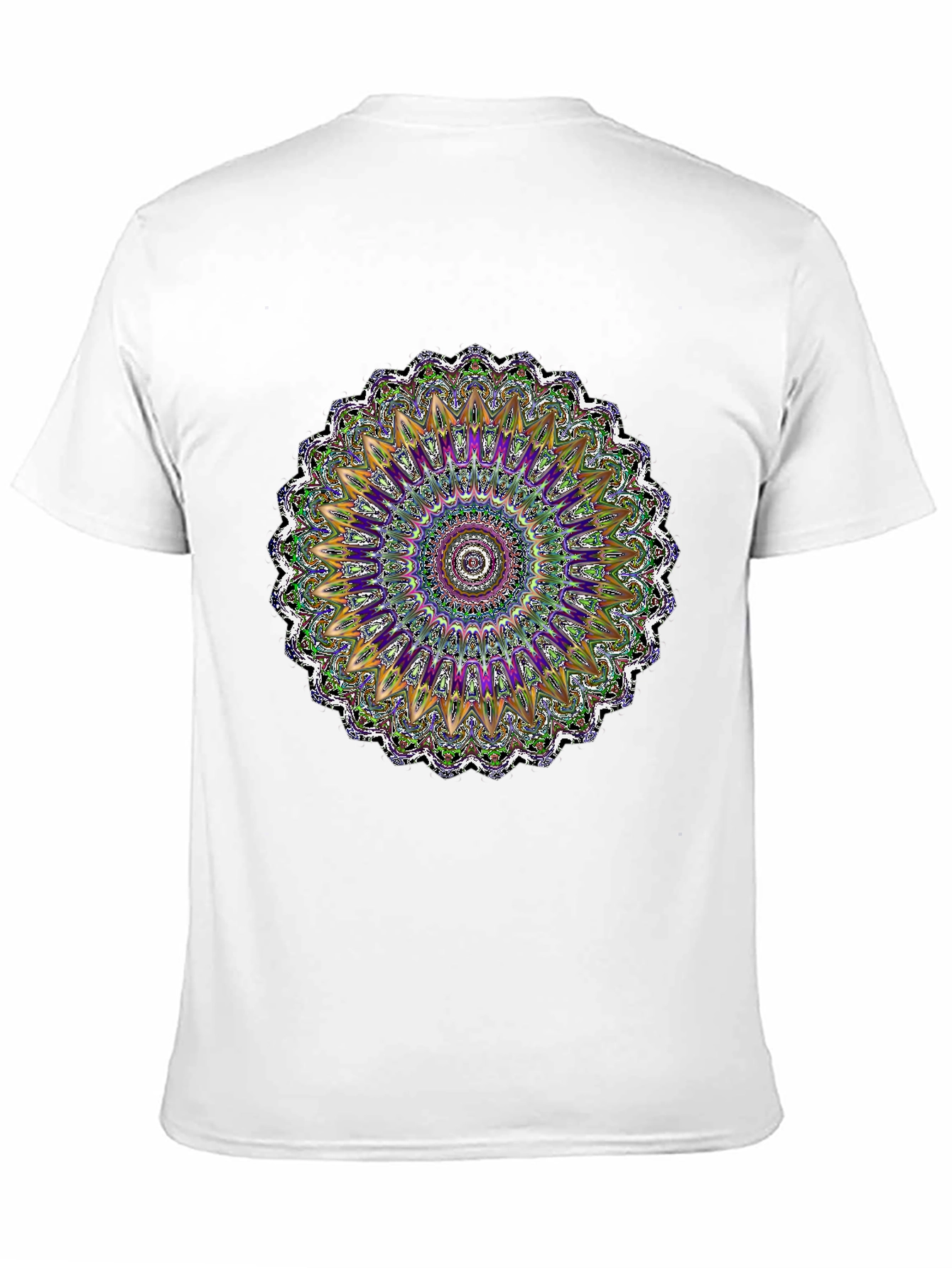Vibrant Mandala Graphic Tee - Artistic Black T-Shirt