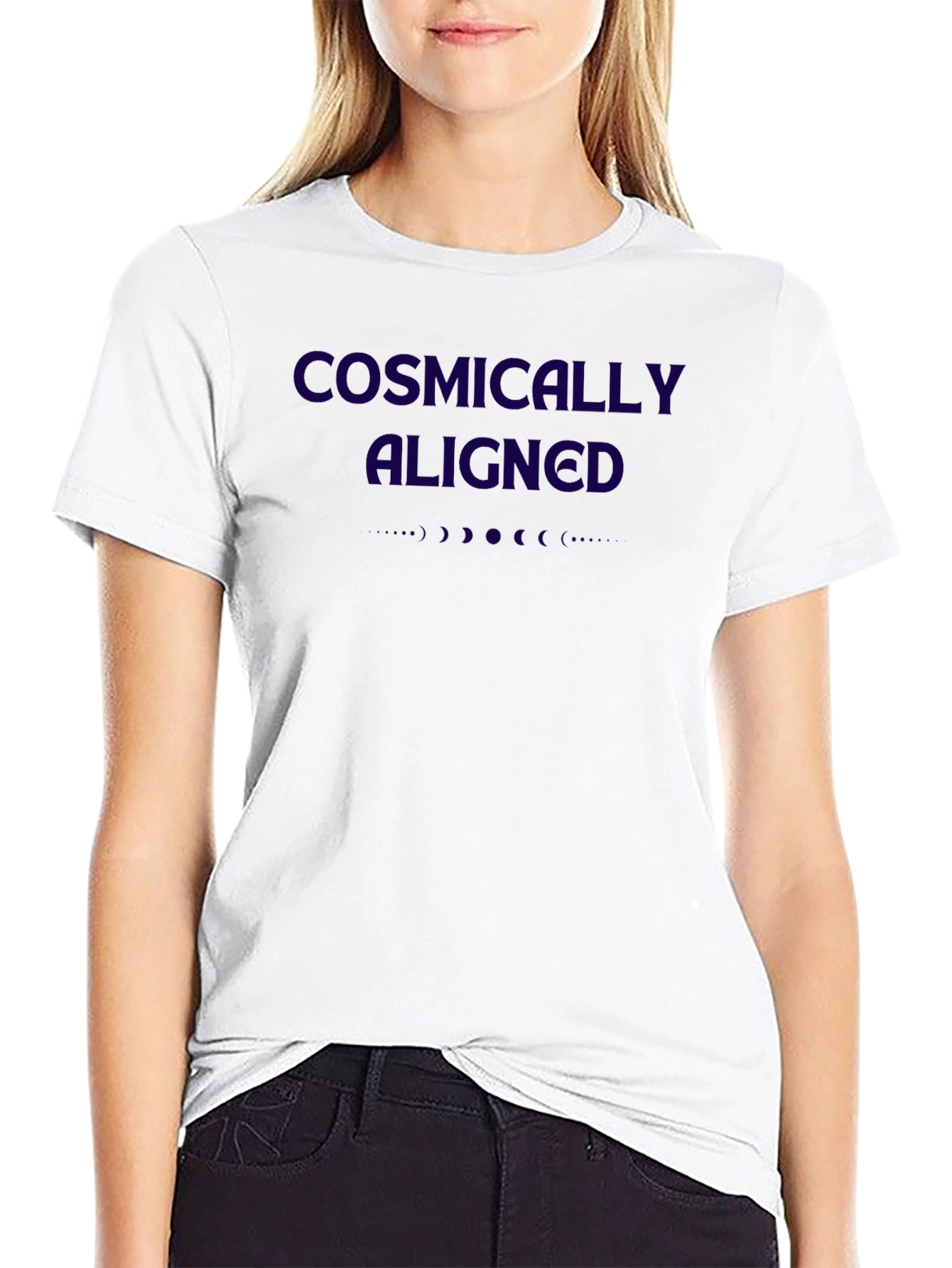 Cosmically Aligned Black Graphic Tee