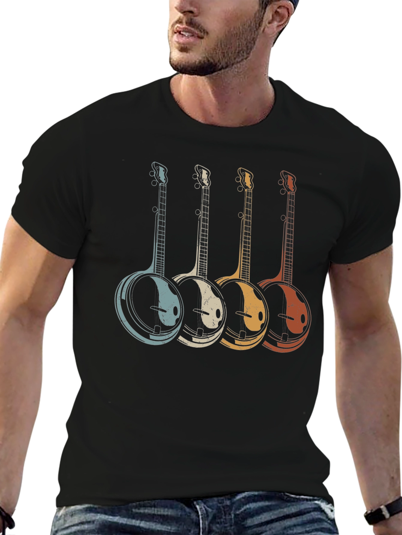 Retro Banjo T-Shirt - Musician Tee