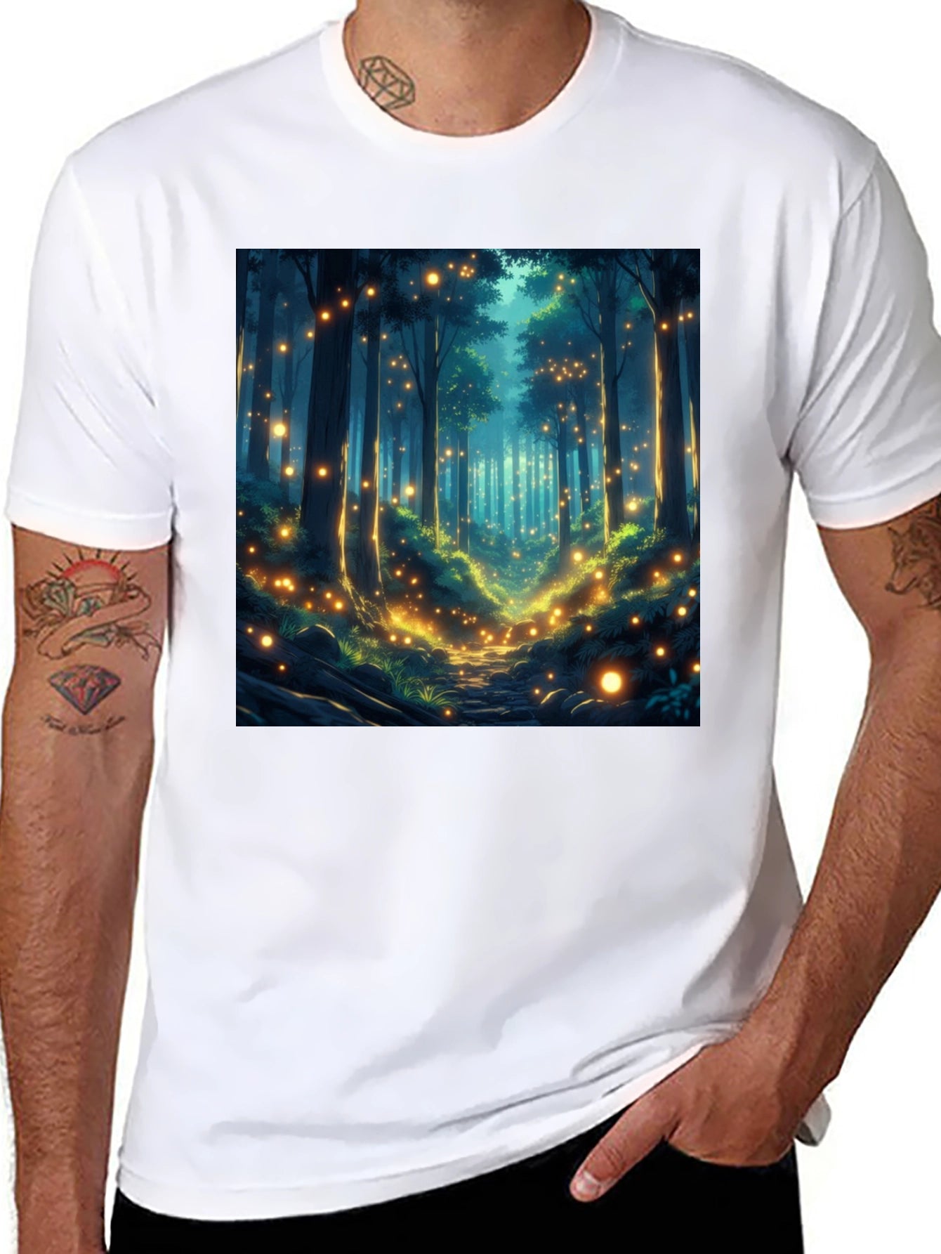 Enchanted Forest T-Shirt - Mystical Woodland Design