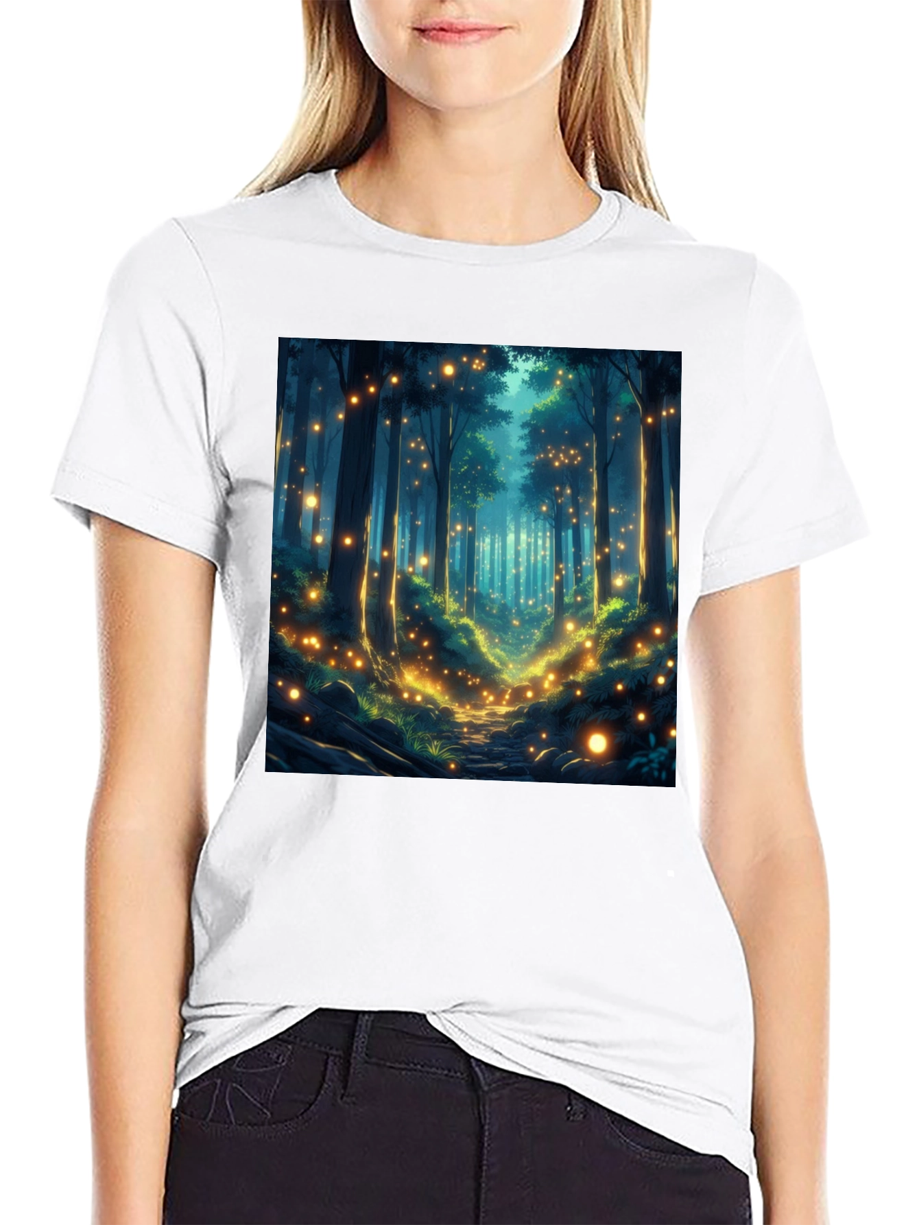 Enchanted Forest T-Shirt - Mystical Woodland Design
