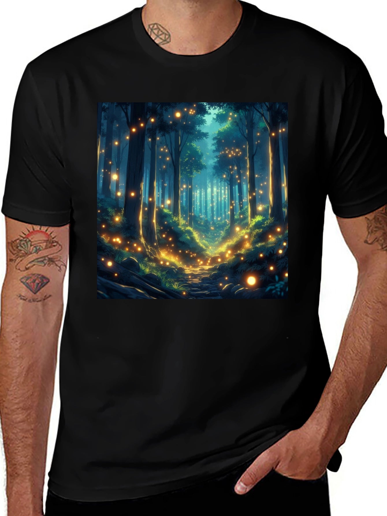 Enchanted Forest T-Shirt - Mystical Woodland Design