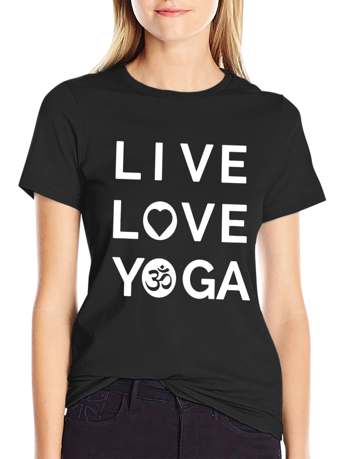 Live Love Yoga T-Shirt - Soft Cotton Blend