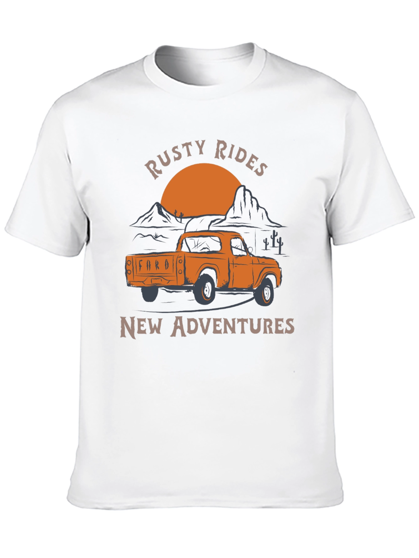 Rusty Rides Truck Graphic T-Shirt - Adventure Awaits!
