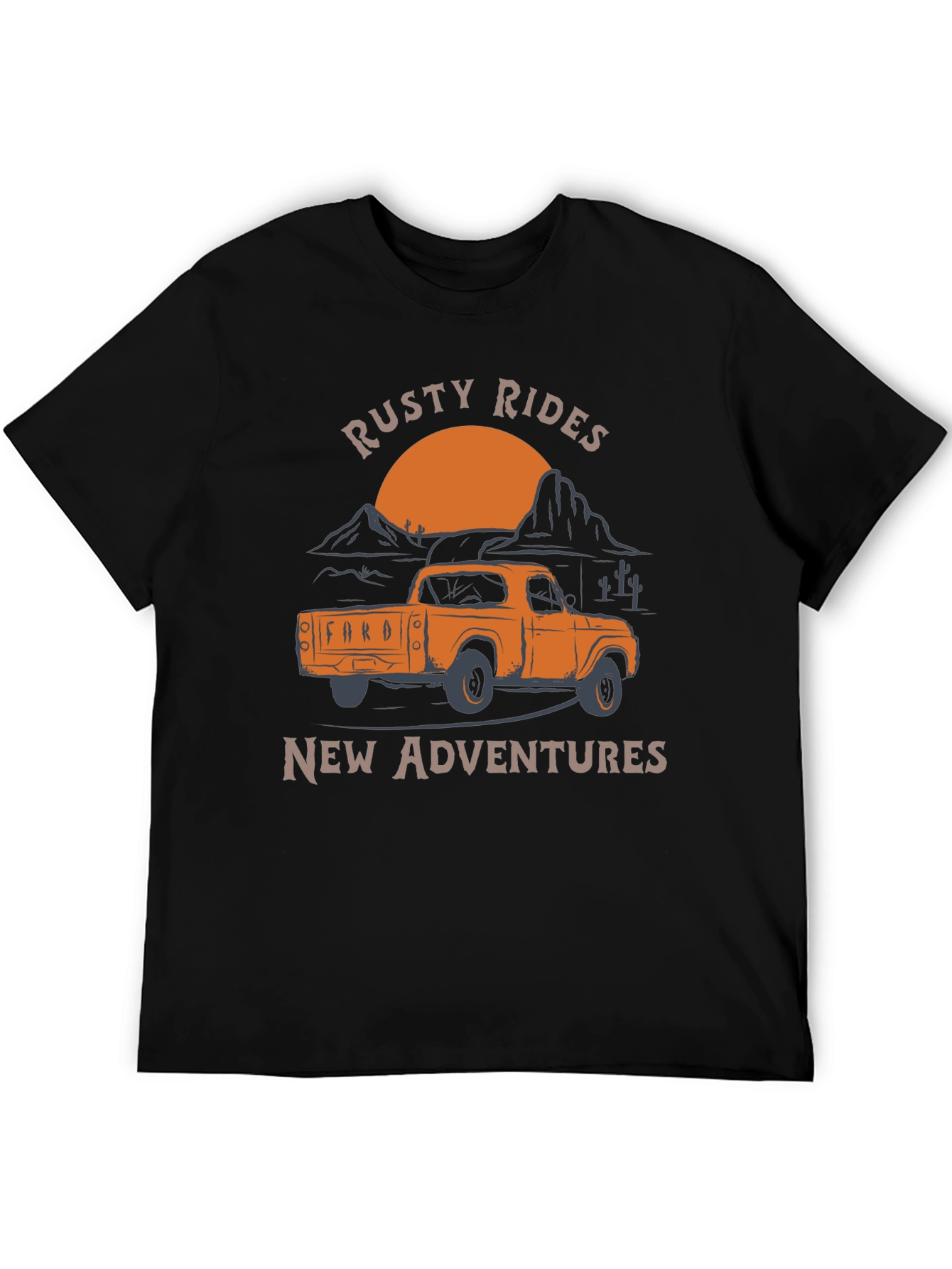 Rusty Rides Truck Graphic T-Shirt - Adventure Awaits!