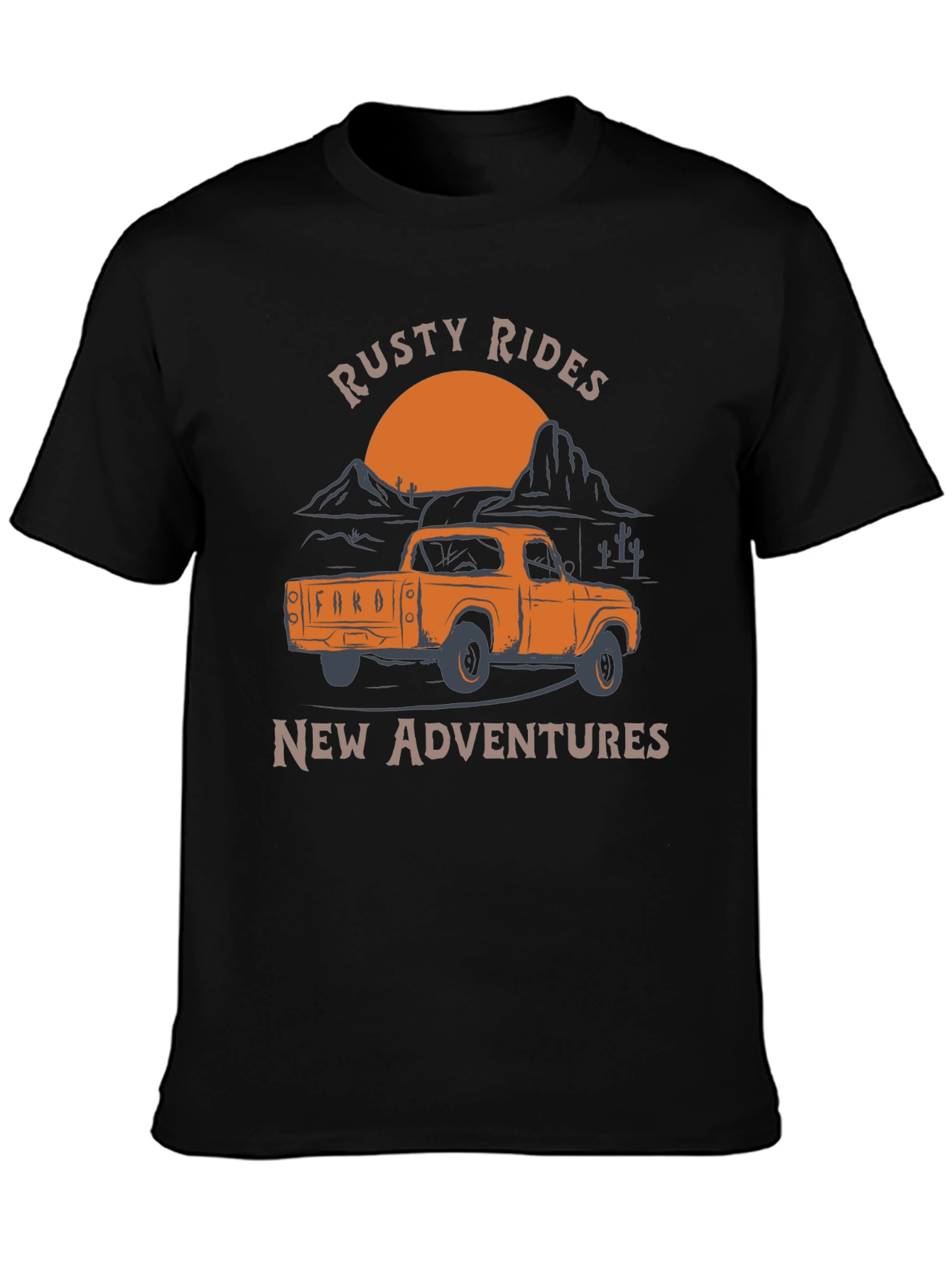 Rusty Rides Truck Graphic T-Shirt - Adventure Awaits!