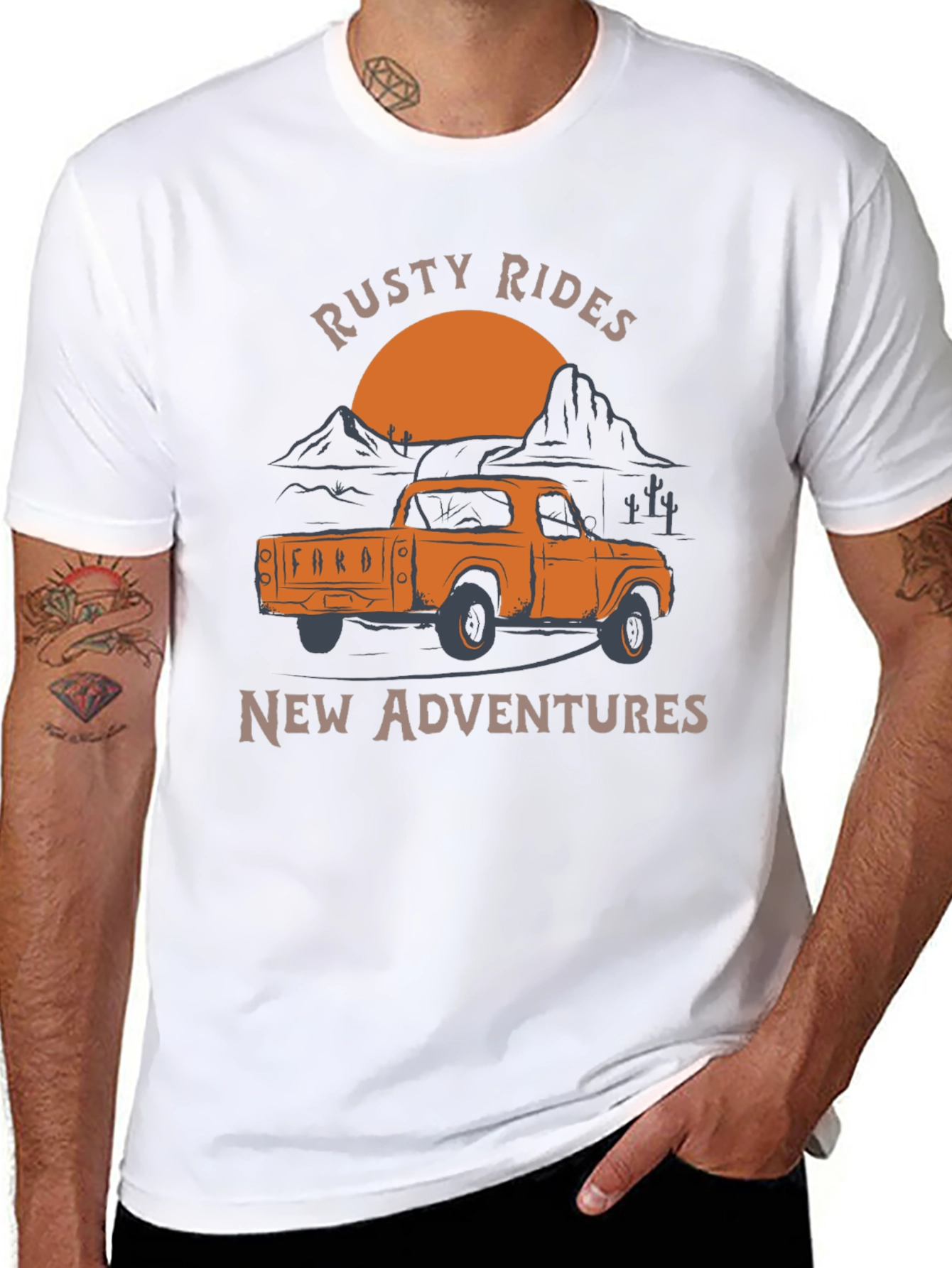 Rusty Rides Truck Graphic T-Shirt - Adventure Awaits!