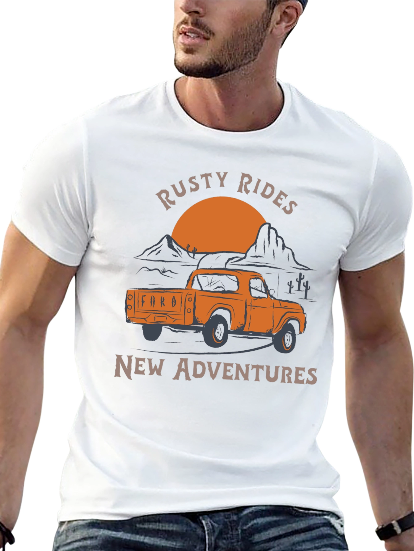 Rusty Rides Truck Graphic T-Shirt - Adventure Awaits!