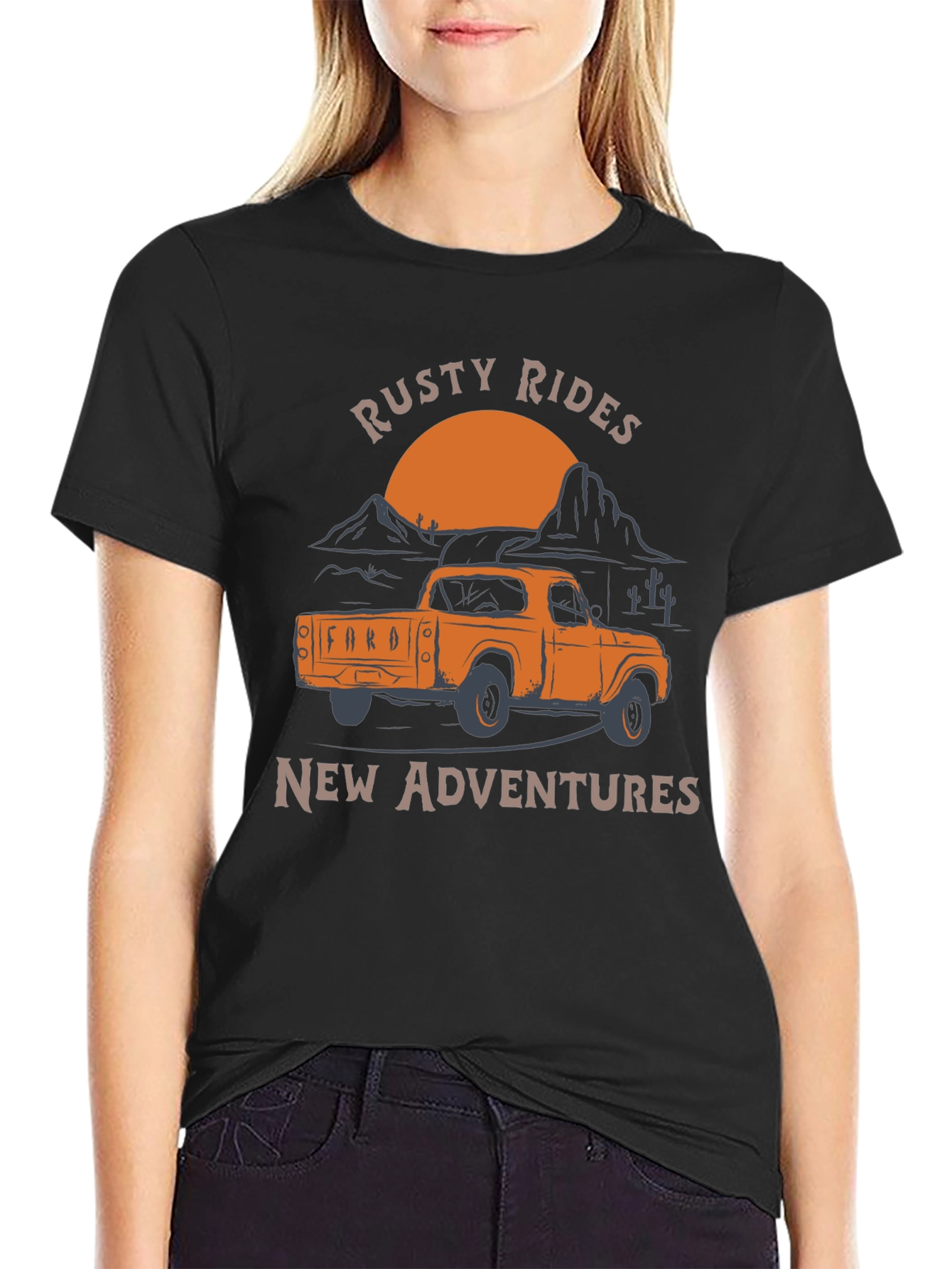 Rusty Rides Truck Graphic T-Shirt - Adventure Awaits!