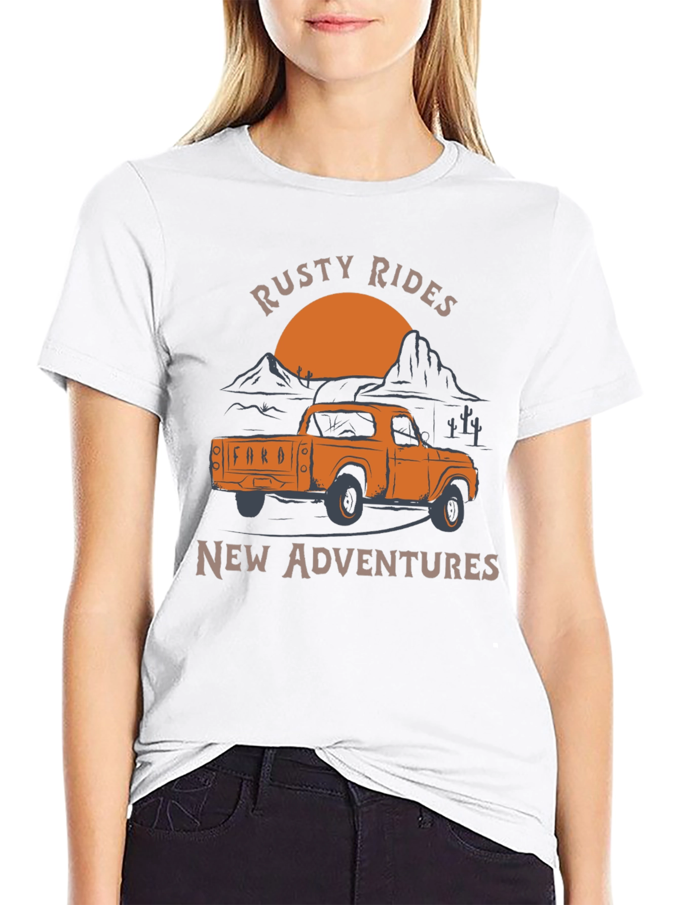 Rusty Rides Truck Graphic T-Shirt - Adventure Awaits!