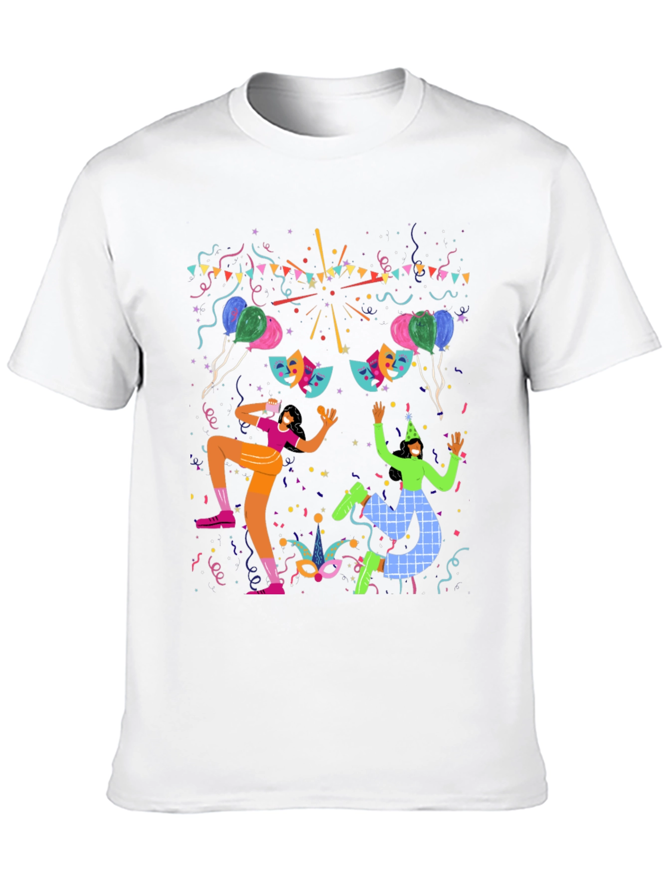 Festive Celebration Graphic Print Black T-Shirt