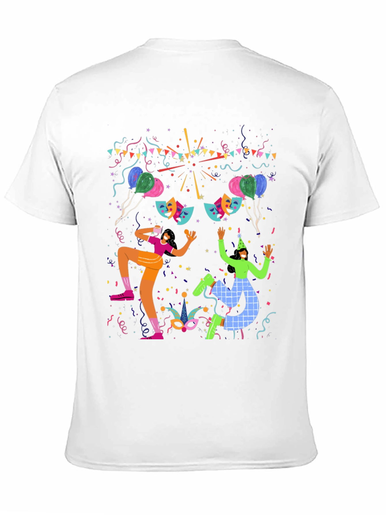 Festive Celebration Graphic Print Black T-Shirt