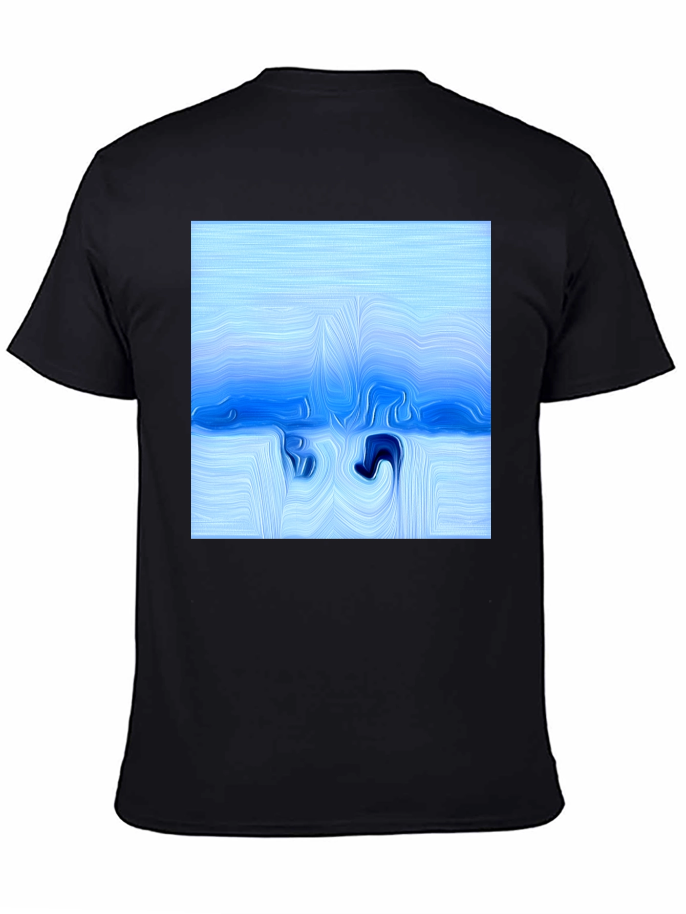 Abstract Blue Fluid Art T-Shirt