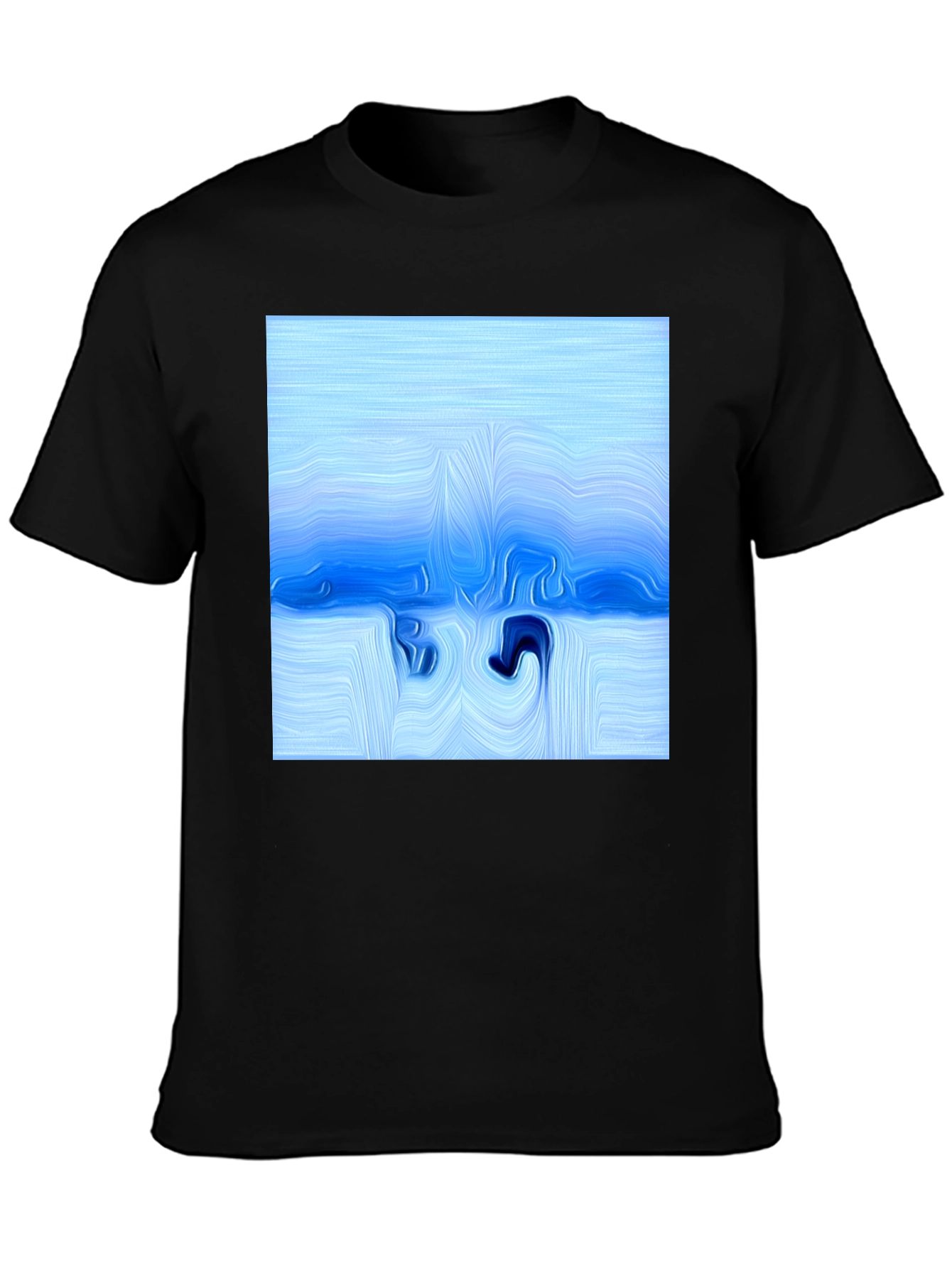 Abstract Blue Fluid Art T-Shirt