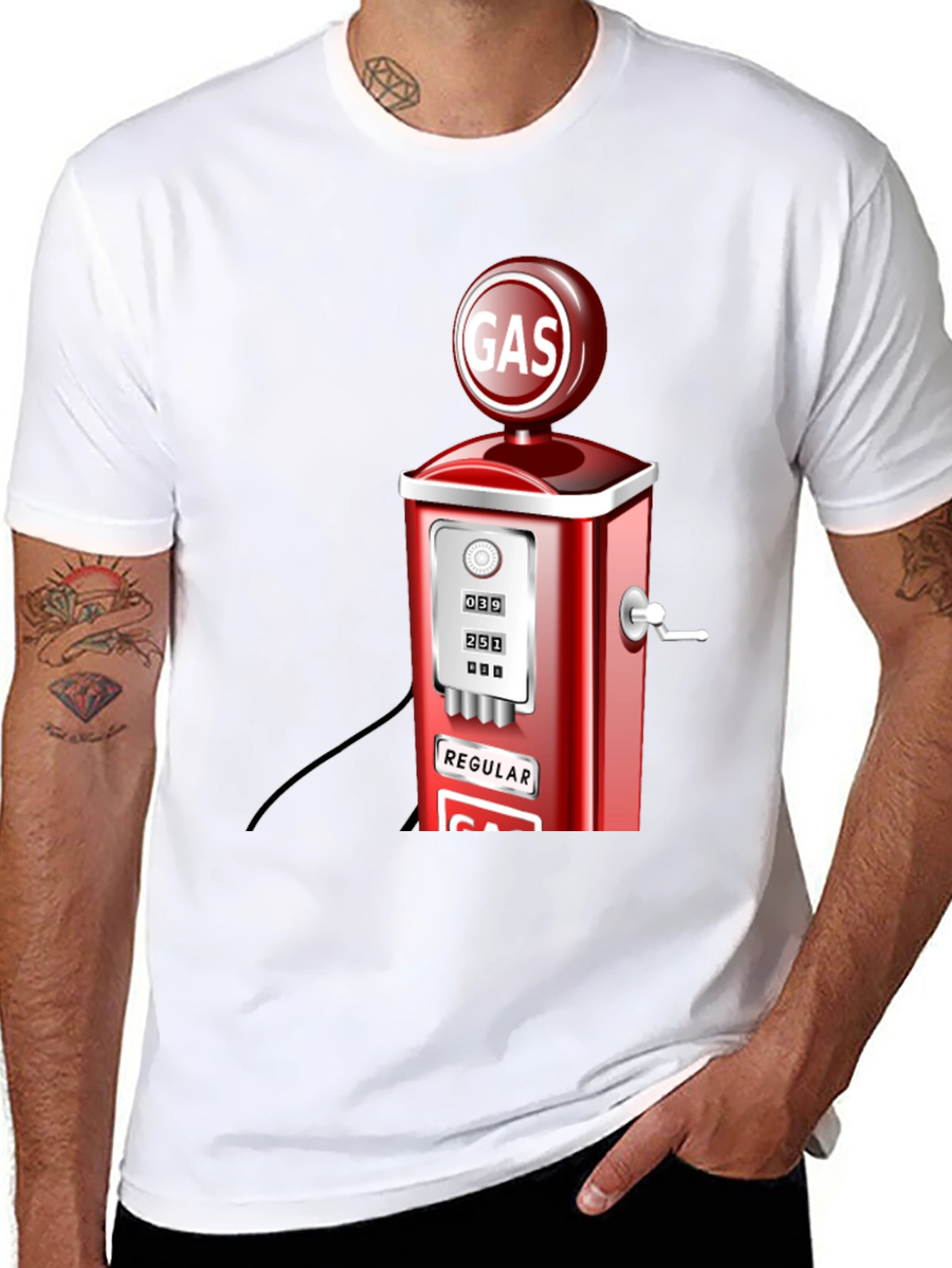 Retro Gas Pump Graphic T-Shirt