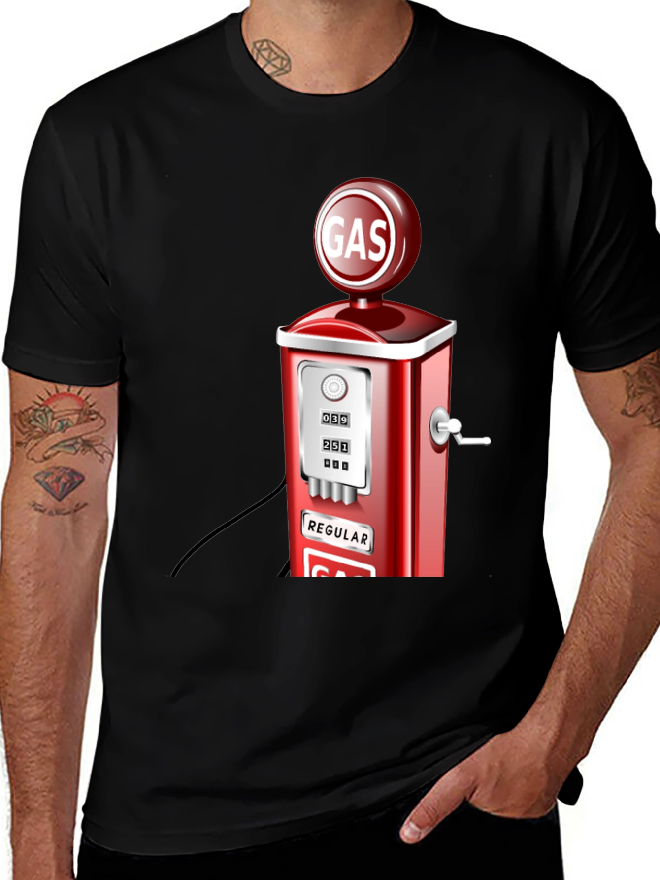 Retro Gas Pump Graphic T-Shirt