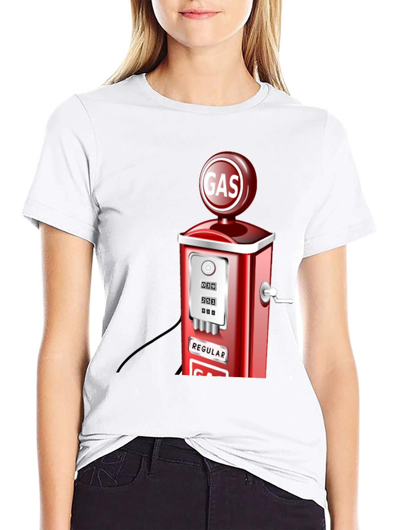 Retro Gas Pump Graphic T-Shirt